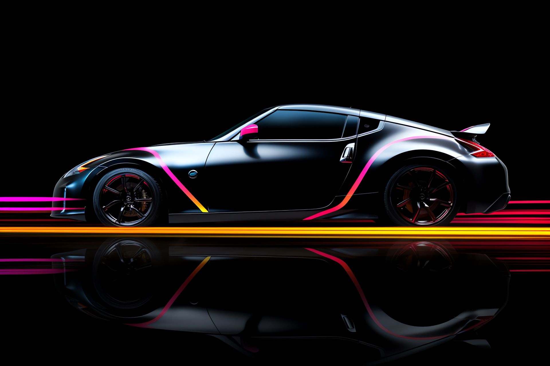Nissan 370Z auto, Track-ready vehicle, Performance coupe, Aerodynamic silhouette, Motorsport appeal, HD Desktop Image