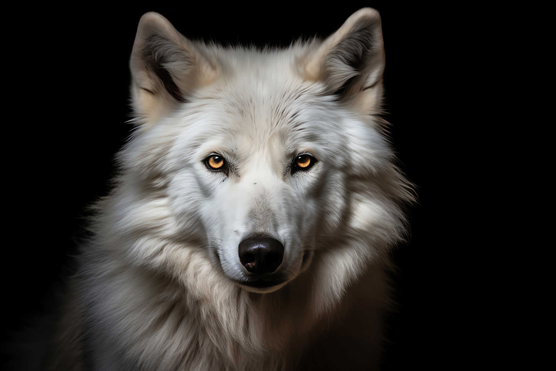 White Wolf, Canine predator, Arctic wolf, Animal beauty, Glacial eyes, HD Desktop Image