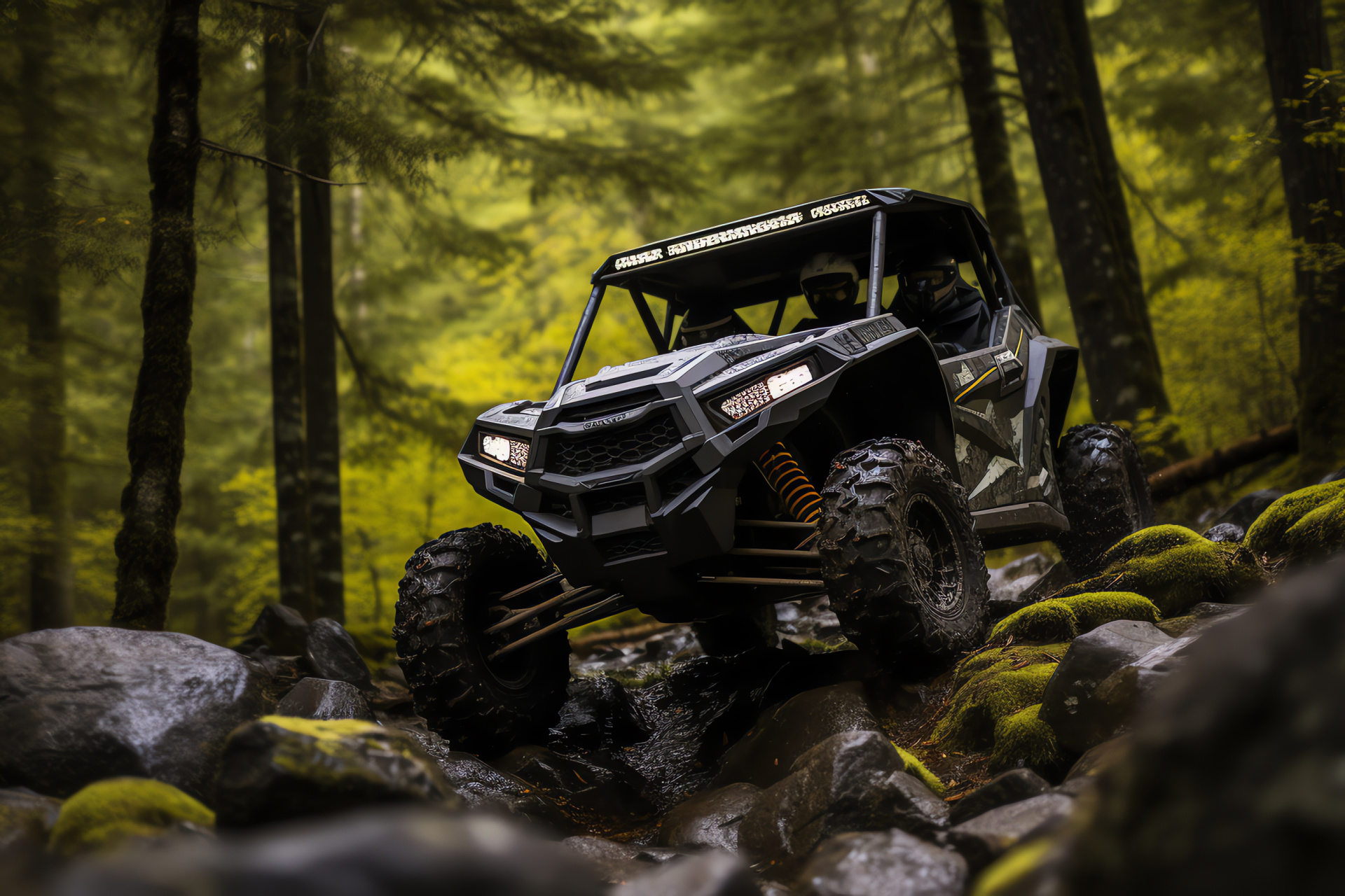 Trail S 1000 RZR, Oregon trailblazer, Narrow path navigator, Greenery enveloped rider, Off-roading thrill, HD Desktop Wallpaper