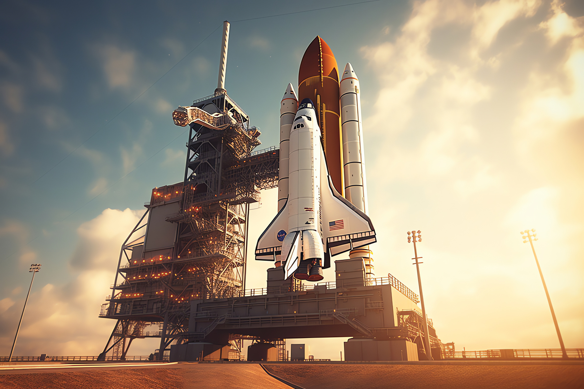 Spacecraft technology, Space shuttle pad, NASA launch, Rocket science, Aerospace engineering, HD Desktop Image