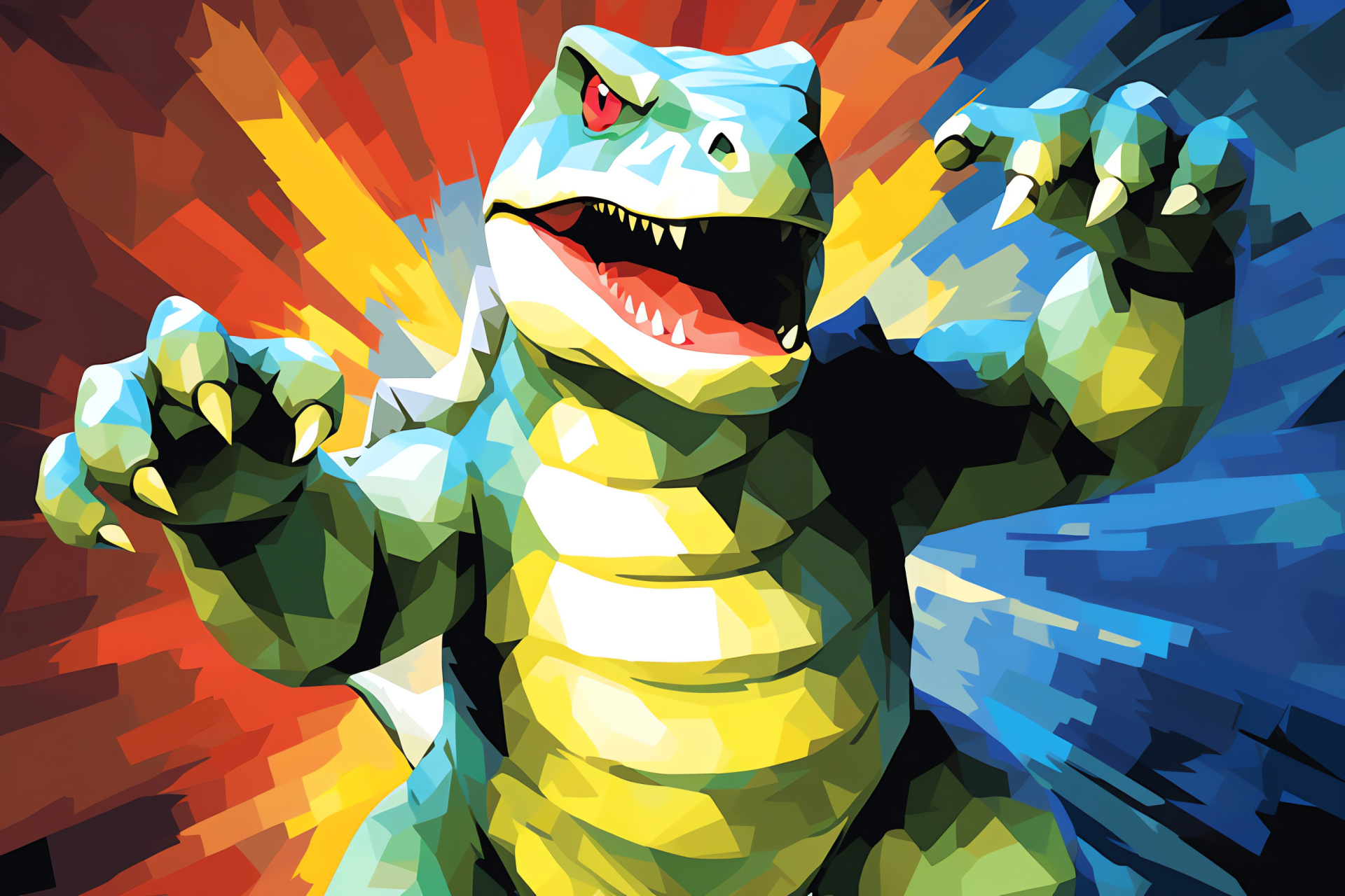 Totodile creature, Torrential water streams, Pokmon series journey, Grassland habitat, Pokmon trainer goals, HD Desktop Wallpaper