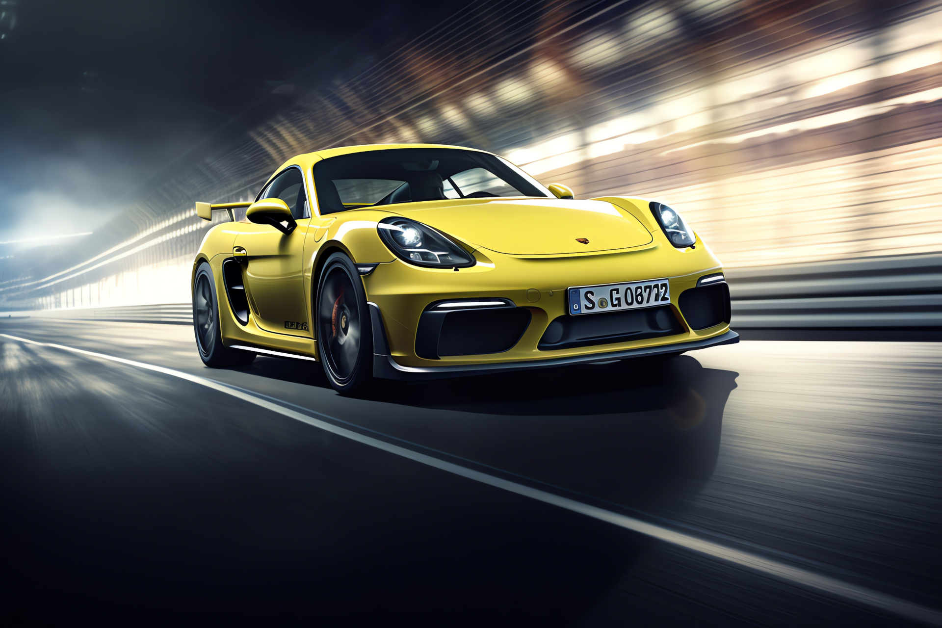 Porsche Cayman Nordschleife, GT4 RS model, Race track design, Performance aerodynamics, Motorsport graphics, HD Desktop Image