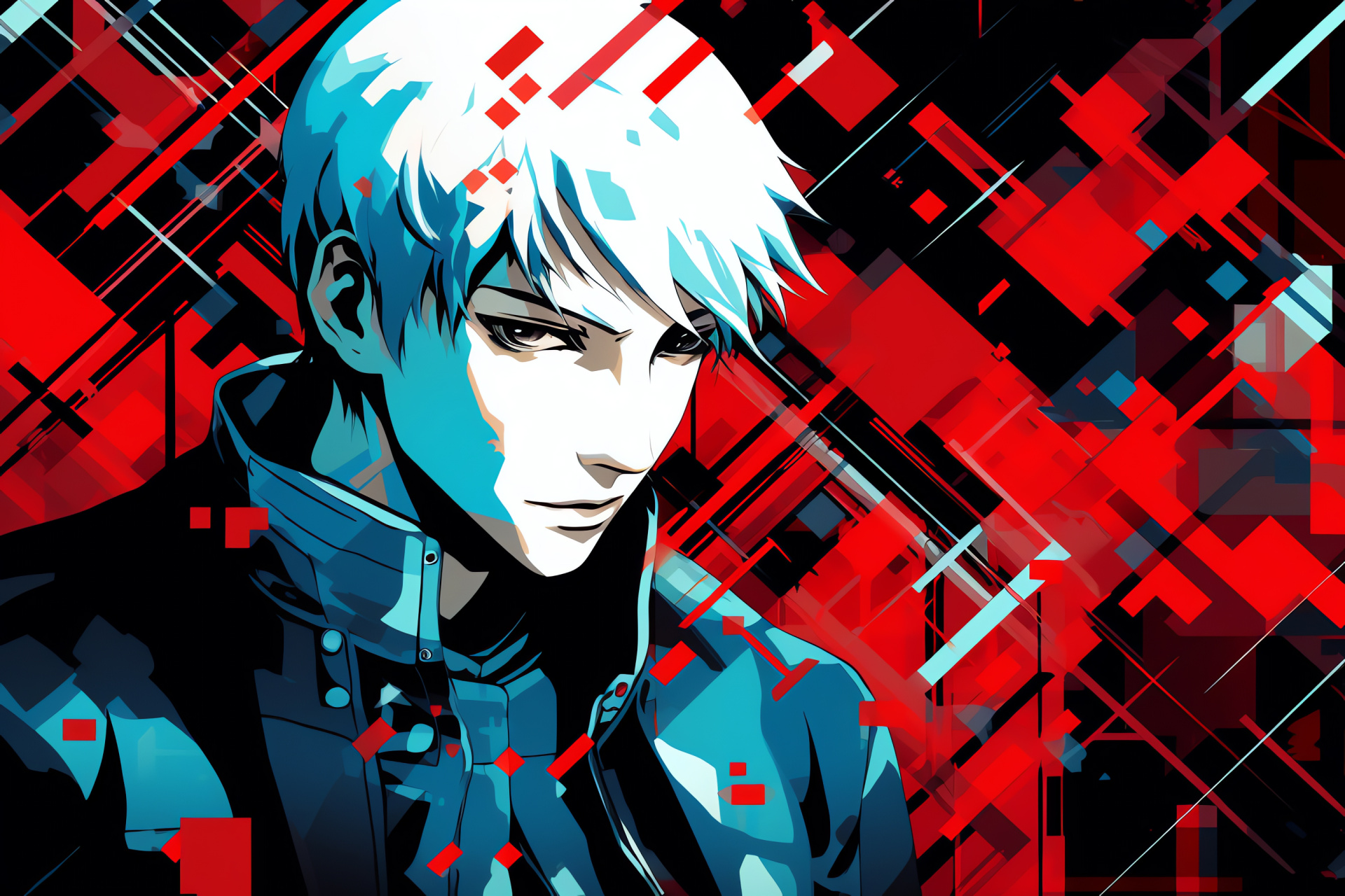 Persona 3 strength, Akihiko Sanada, Porcelain hair, Heather eyes, Fighter's apparel, HD Desktop Image