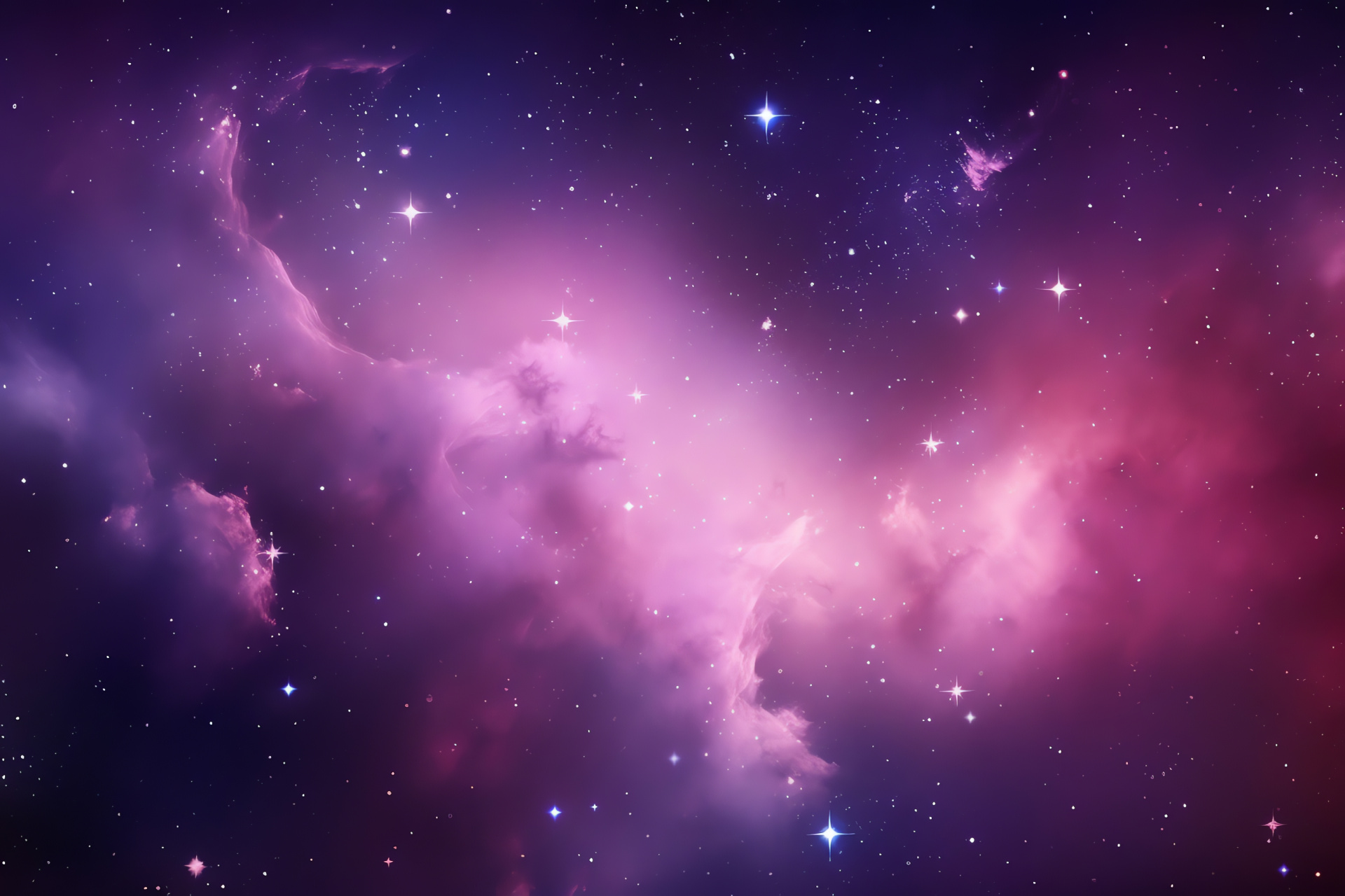 Pink Galaxy, Celestial tapestry, Sky gazing, Astral field, Cosmic panorama, HD Desktop Image