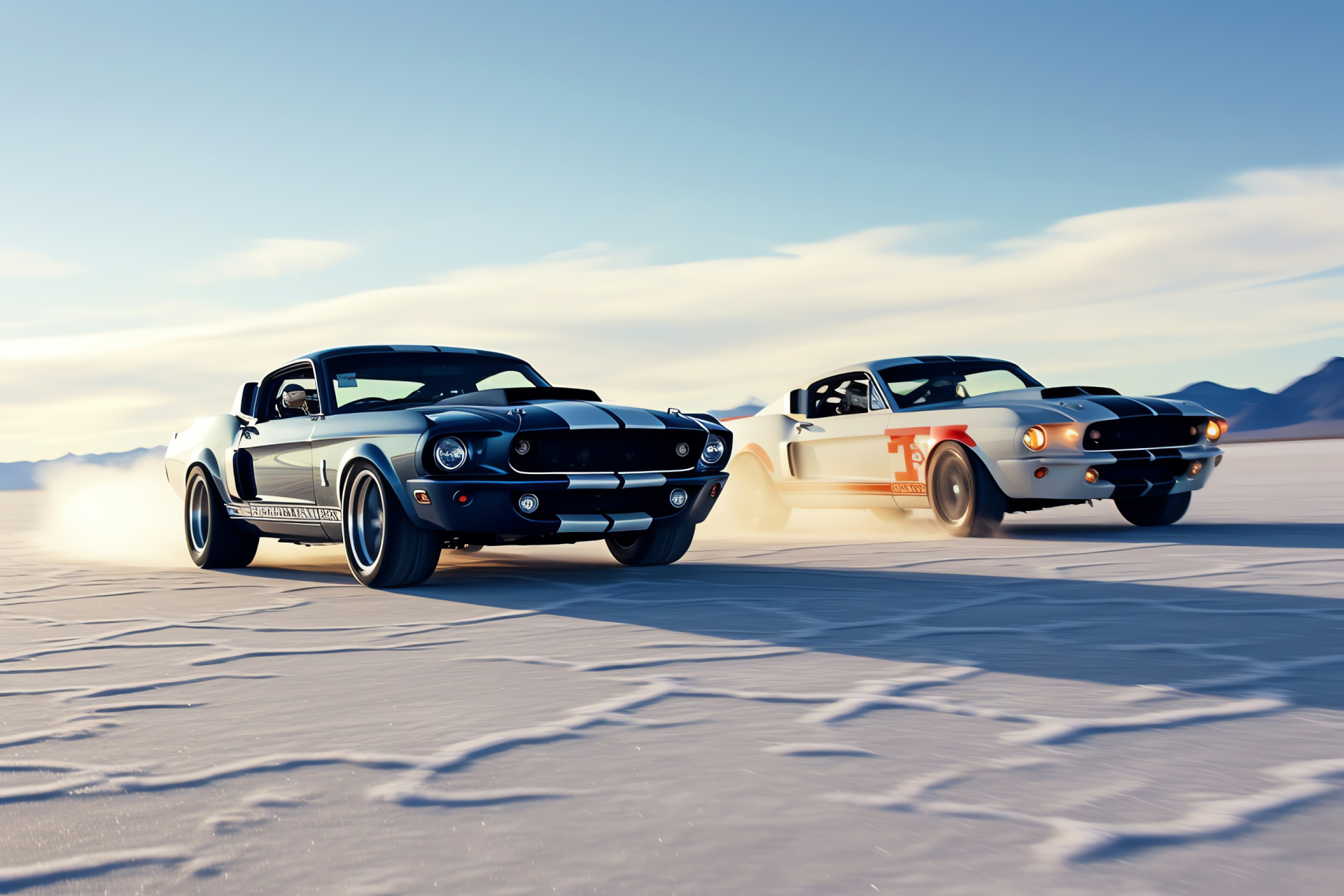 Ford Mustang GT500 Super Snake, Bonneville Salt Pan, High-Speed Tires, Shelby Symbol, Racing Heritage, HD Desktop Image