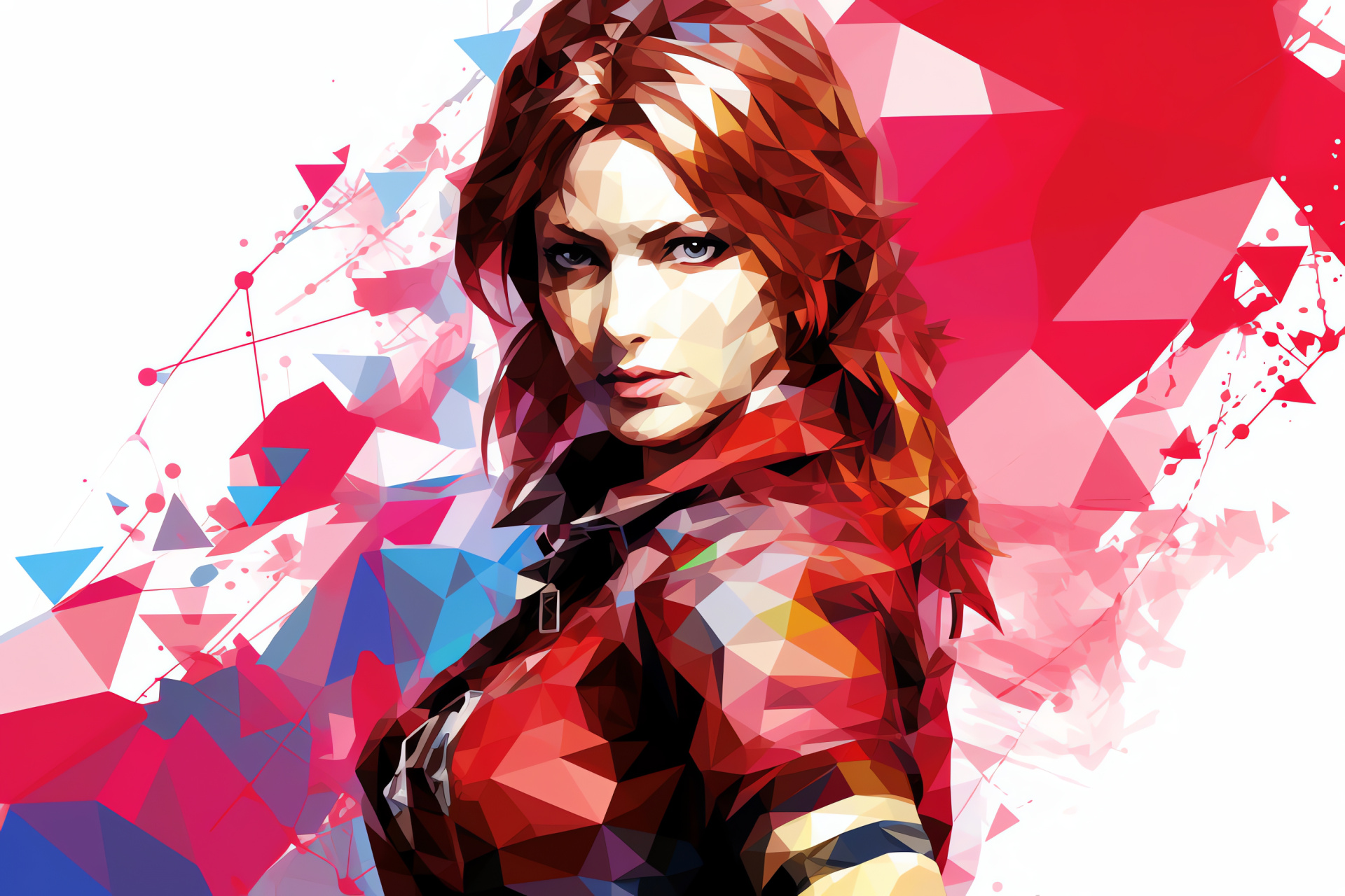 Game protagonist Claire Redfield, Facial features detail, Emergency medical spray, Confident stance, Digital artwork, HD Desktop Image