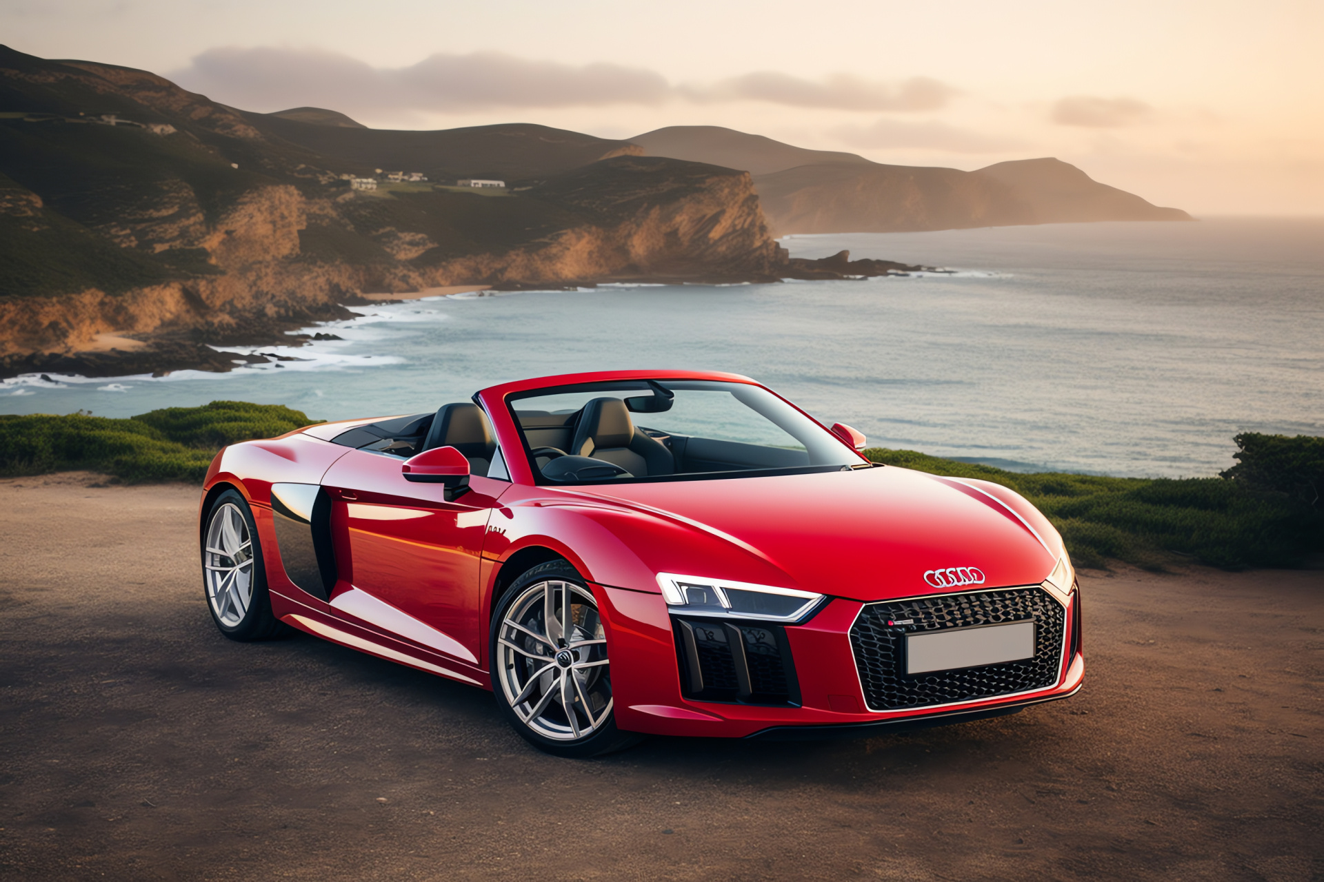 Audi R8 V10 Plus, Great Ocean Road, Sports car, Coastline drive, Performance vehicle, HD Desktop Wallpaper