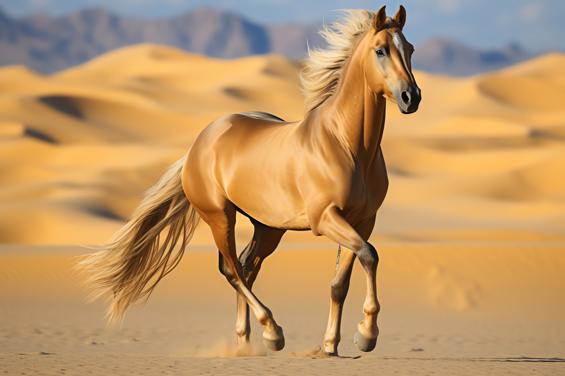 Arabian Horse, Equus ferus caballus, Desert steed, Equestrian grace, Swift gallop, HD Desktop Image