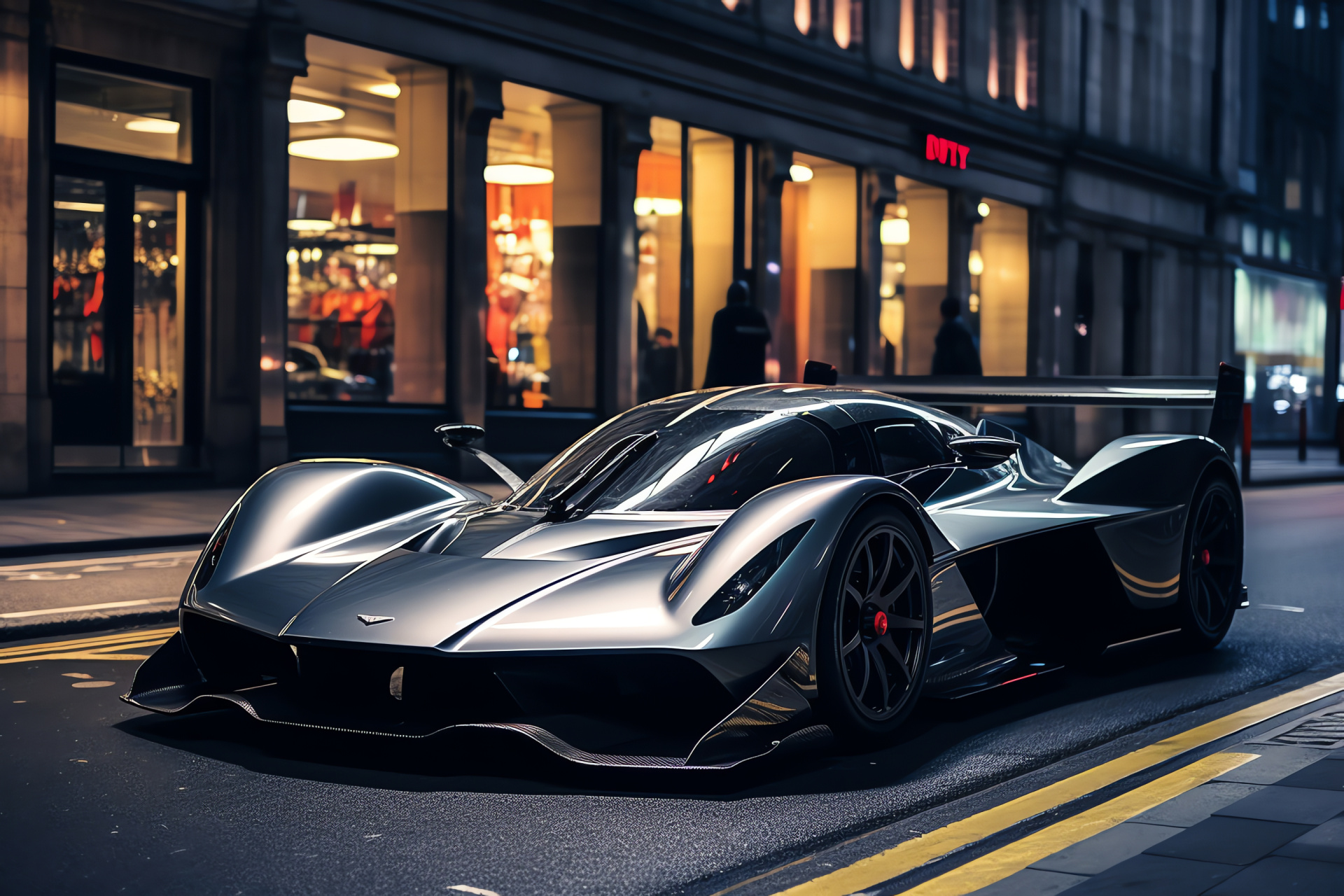 Aston Martin Valkyrie, Hypercar in London, Innovative auto design, Exotic car materials, British mechanical beauty, HD Desktop Wallpaper