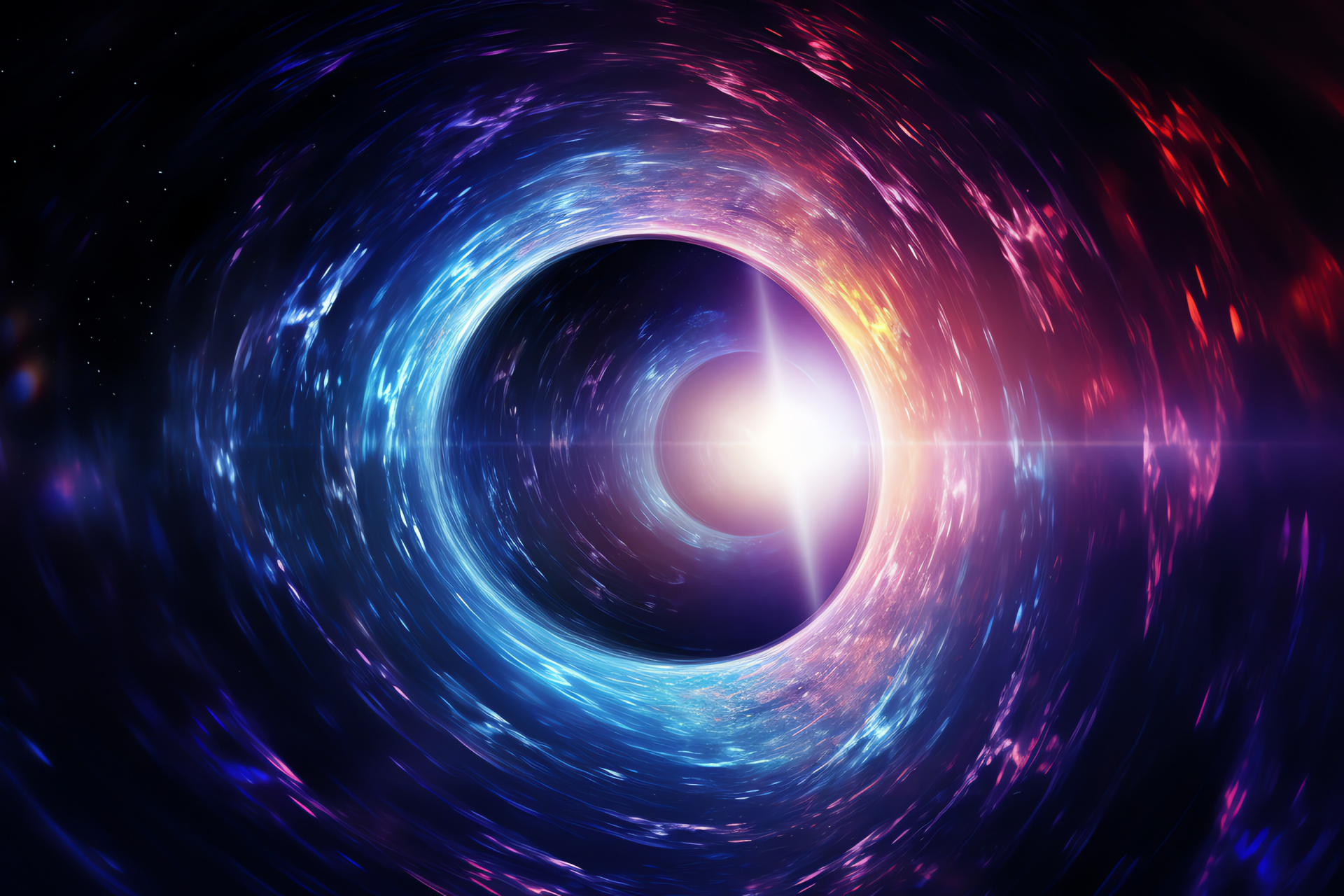 Gravitational warp, Space curvature, Below whirl, Cosmic cyclone, Violet abyss, HD Desktop Image