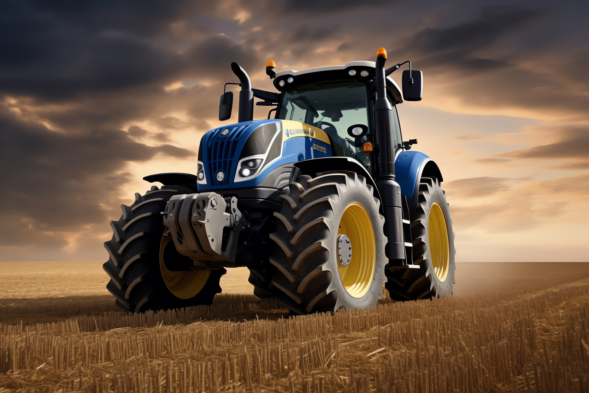 Tractor New Holland T8, Farm vehicle, Agricultural machinery, New Holland reliability, Crop cultivation equipment, HD Desktop Image