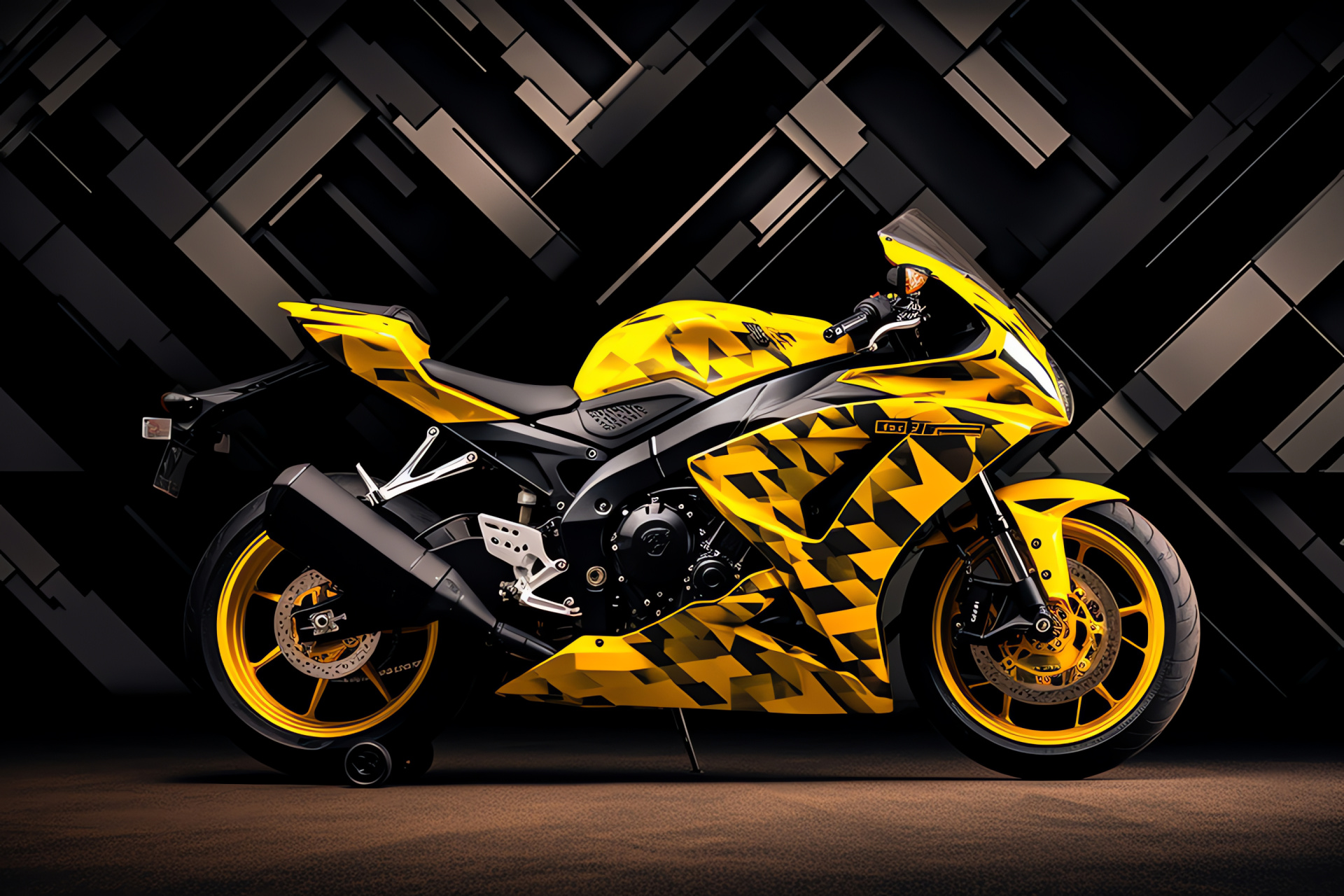 Suzuki GSX-R1000R, Competitive racing spirit, Dual-tone motor design, Rider's geometric edge, Street race style, HD Desktop Image