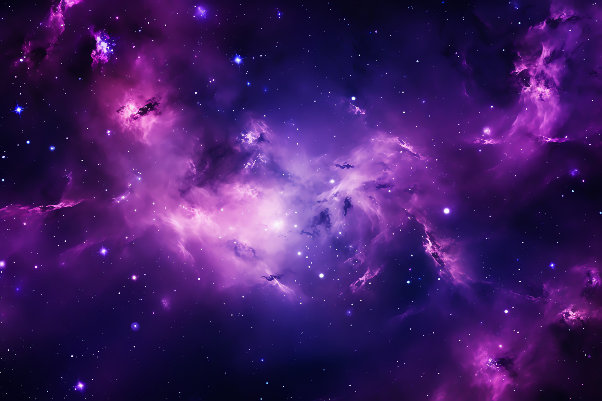 Purple Galaxy, Intricate expanse, Cosmic palette, Interstellar intricacy, Universal mystery, HD Desktop Image