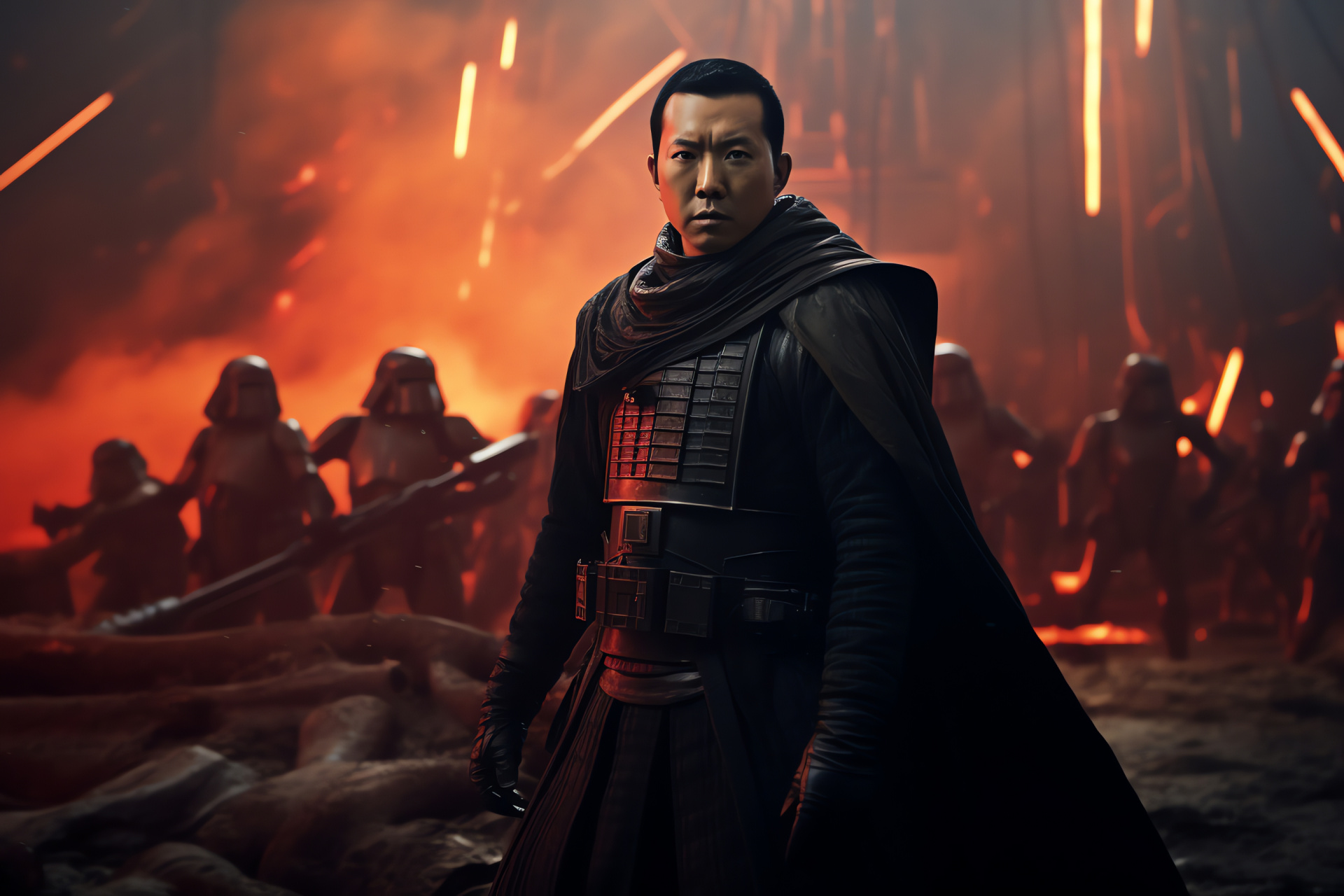 Chirrut mwe's tranquility, Star Wars warrior monk, Vision-impaired character, Zen-like composure, Galactic story, HD Desktop Wallpaper