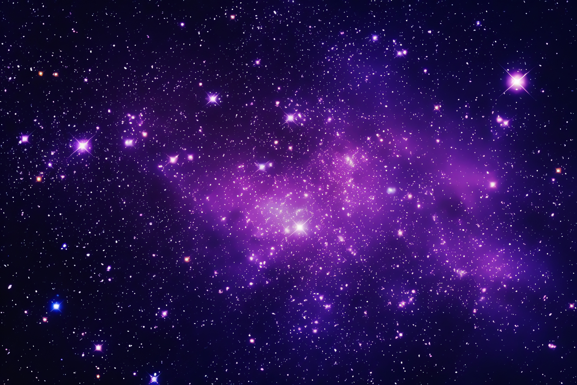 Deep purple cosmos, Galactic texture, Cosmic intimacy, Space intricacy, Purple star clusters, HD Desktop Wallpaper