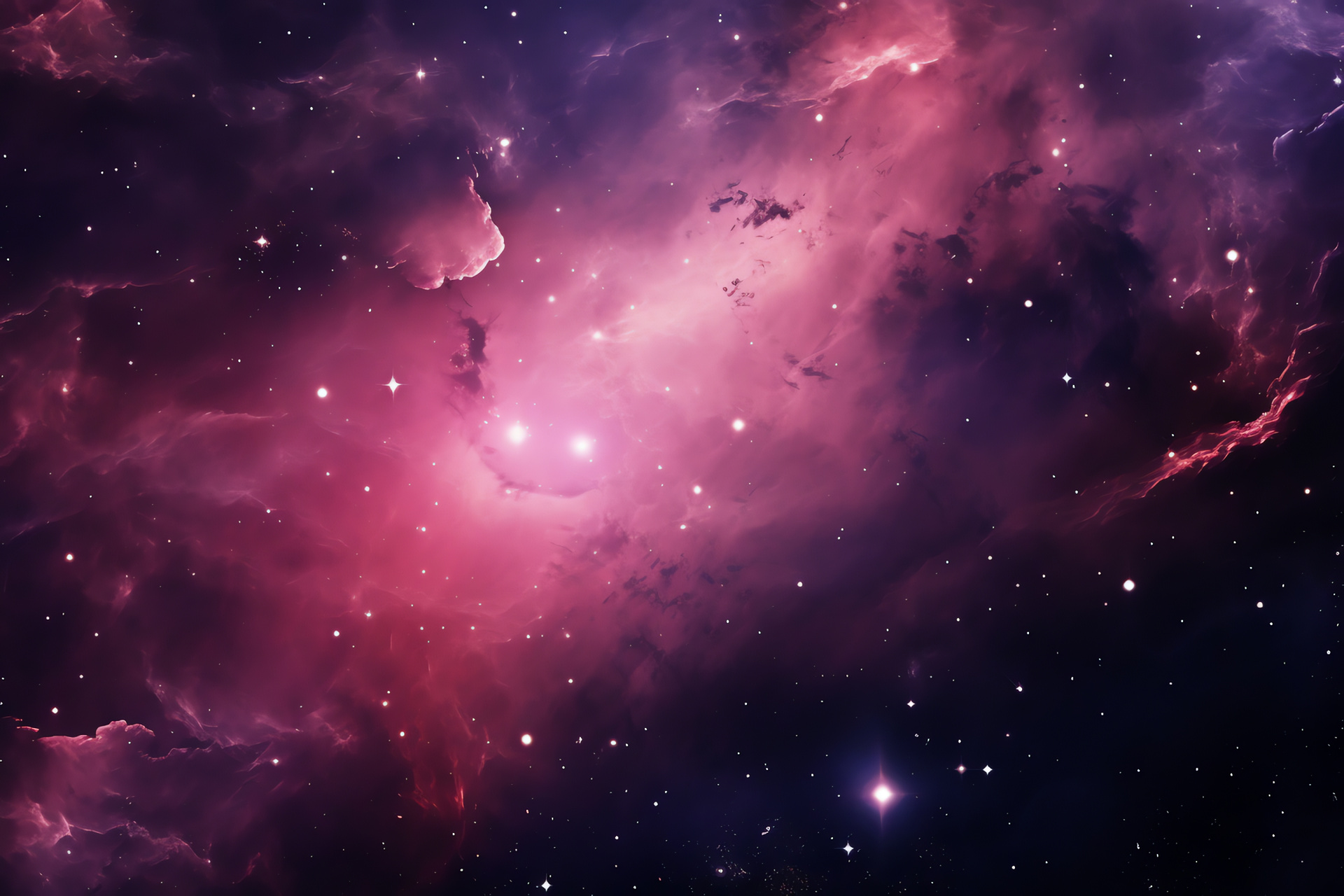 Galaxy blush hues, Celestial rose colors, Expansive universe snapshot, Pink nebula composition, Cosmic blush tapestry, HD Desktop Wallpaper