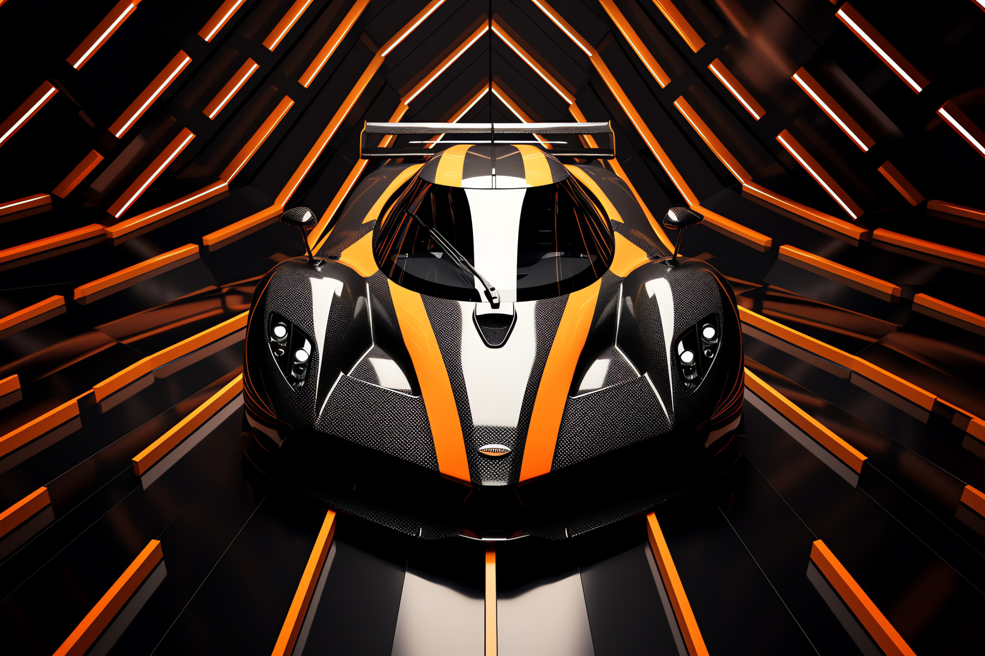 Pagani Zonda F, Abstract artistry, Vibrant composition, Automotive profile, Design innovation, HD Desktop Image