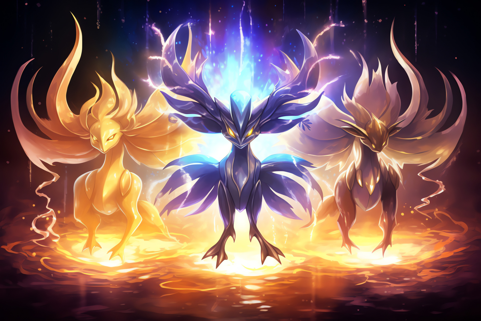 Mega Alakazam, Psychic prowess, Gleaming creature, Bent tools, Combat readiness, HD Desktop Wallpaper