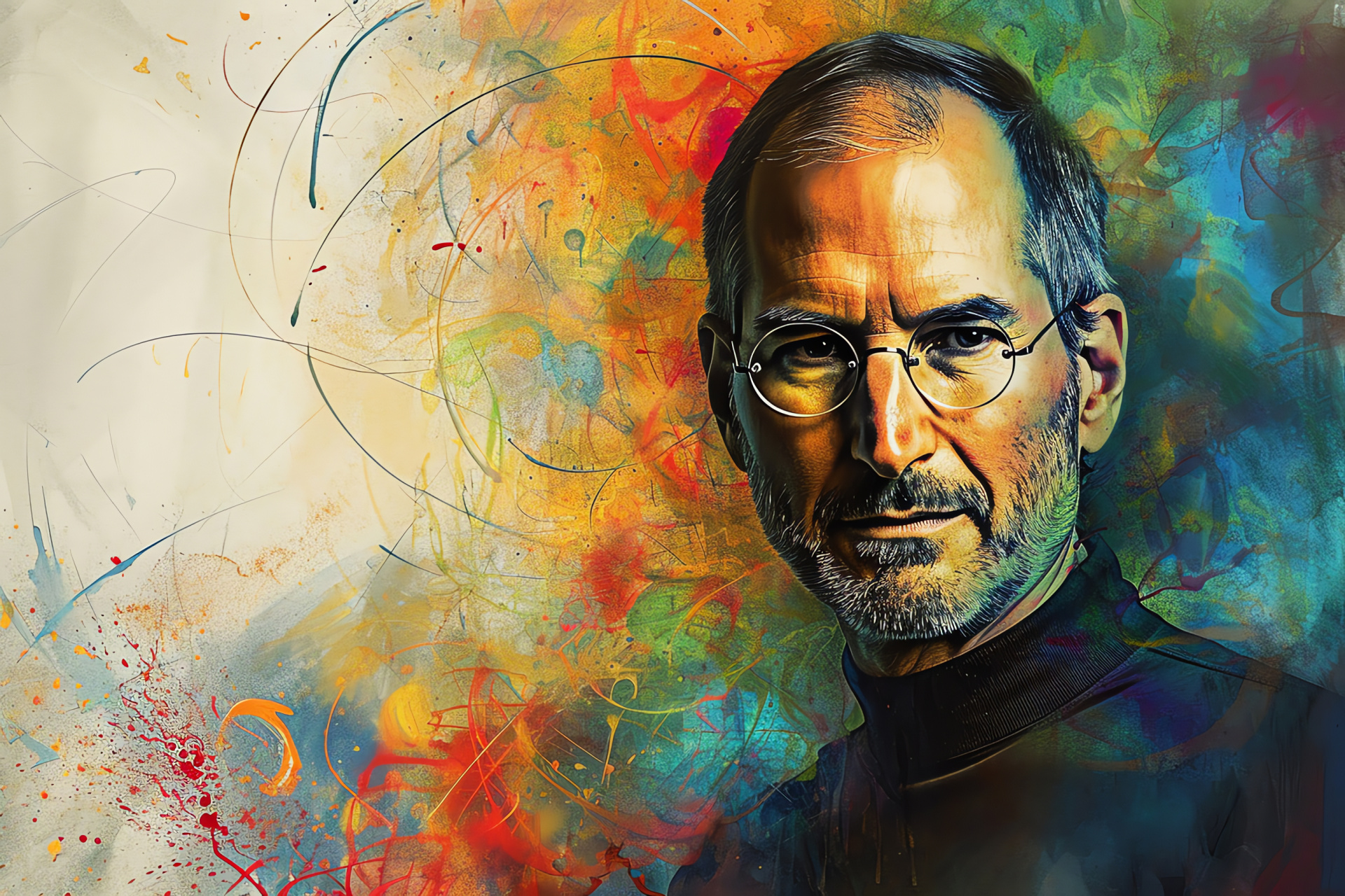 Steve Jobs, Apple visionary, tech industry leader, revolutionary products, personal computing, HD Desktop Image