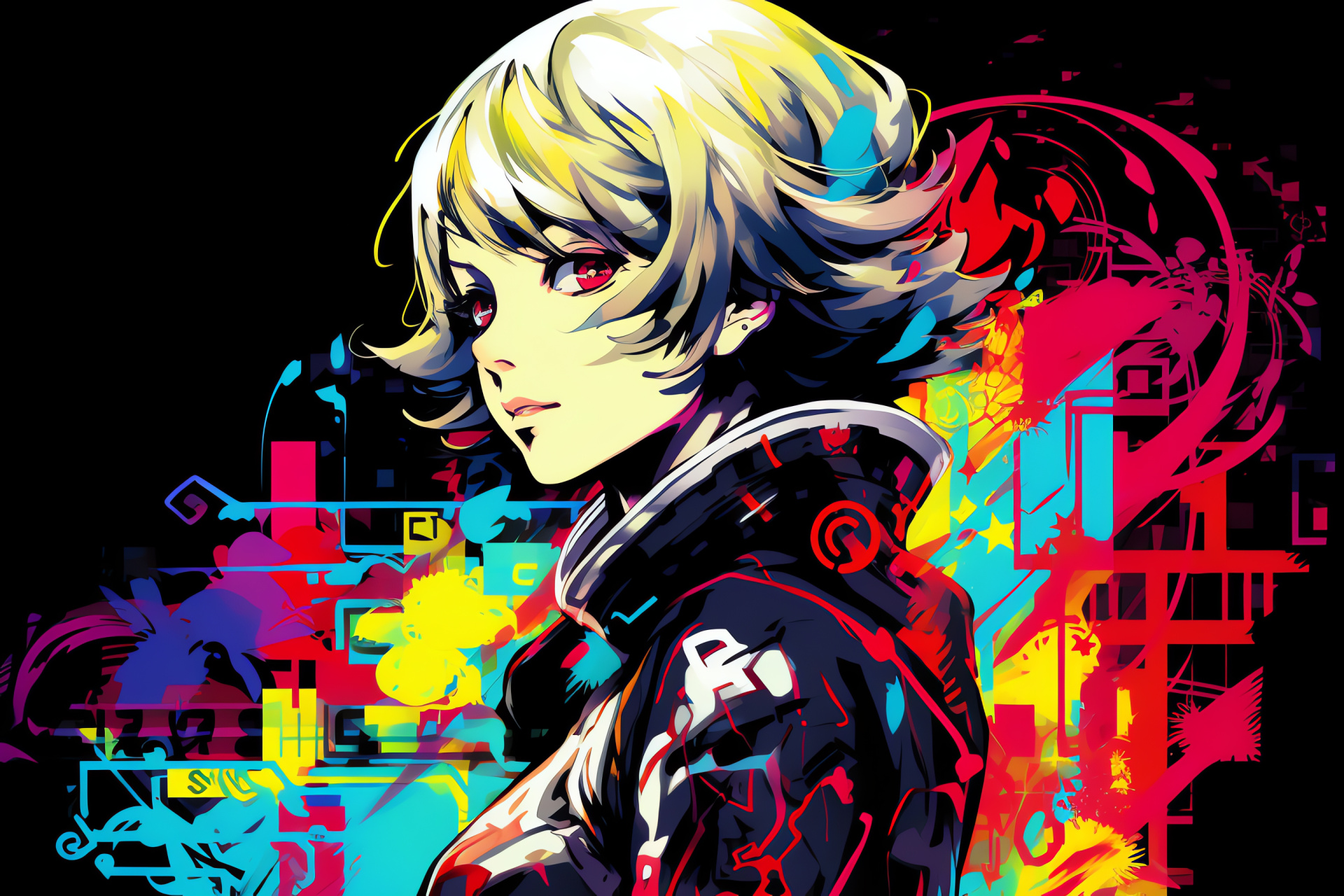 Aigis android form, Persona 3 character, RPG genre icon, Confident portrayal, HD Desktop Image