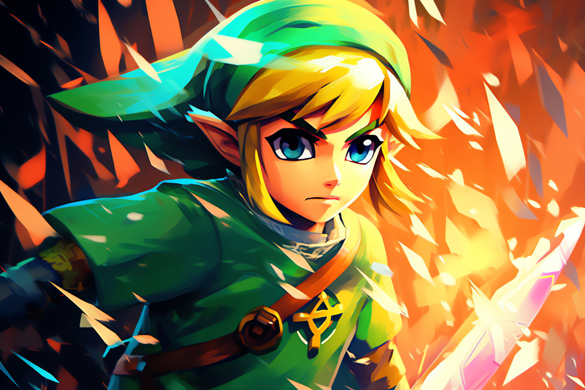 Toon Link quest, Wind Waker heroic journey, Mission to rescue sibling, Adventure at sea, Familial bonds, HD Desktop Image