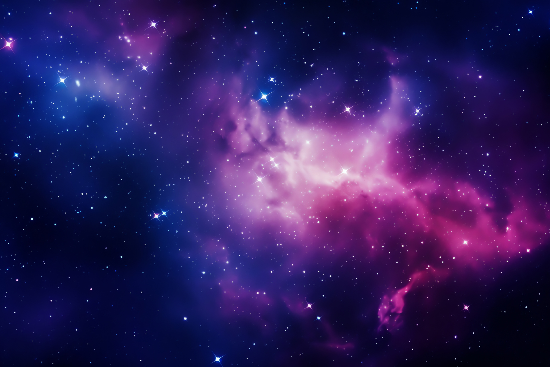 Purple nebula, Violet star system, Cosmic artistry, Interstellar spectacle, Galactic panorama, HD Desktop Image
