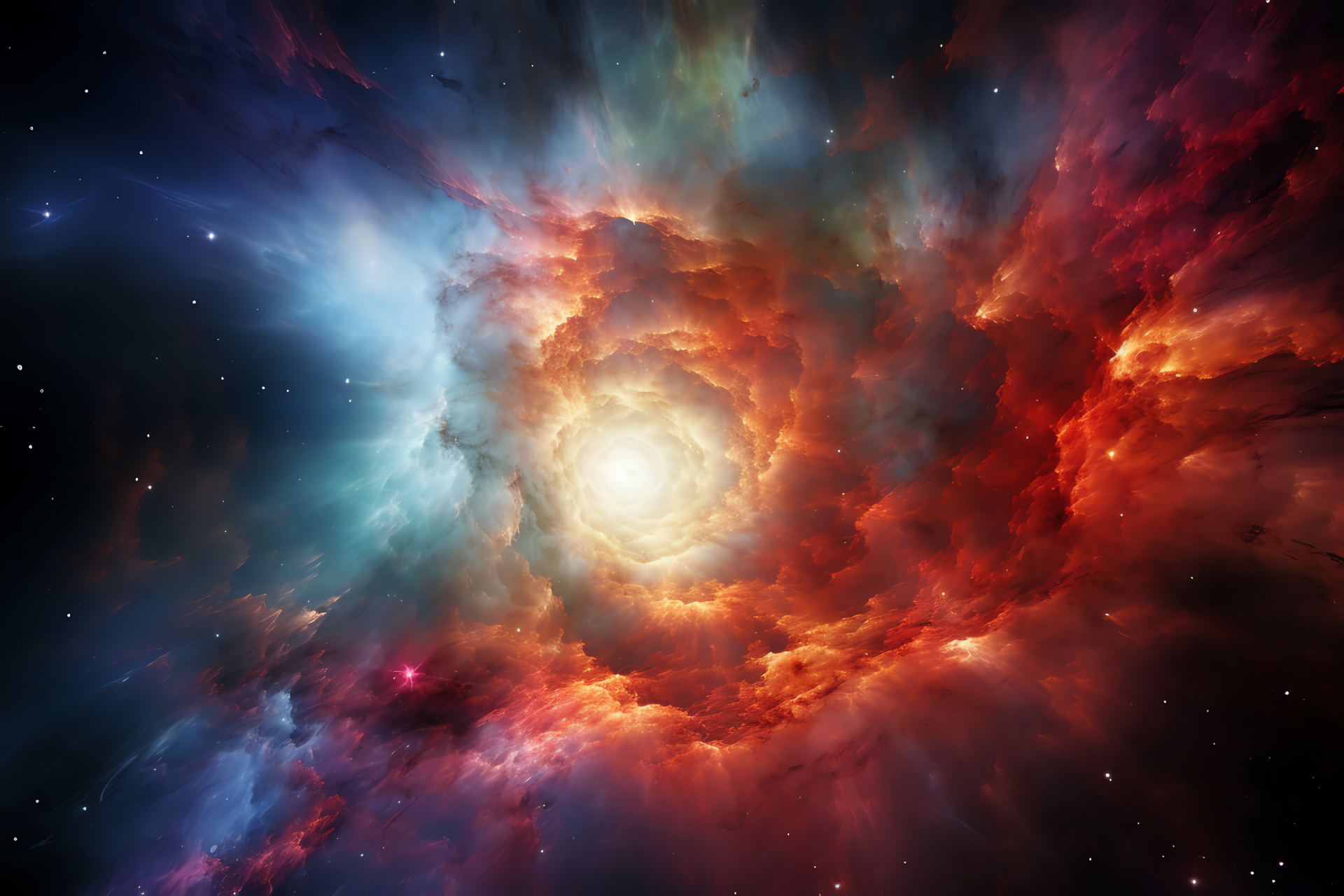 Astral phenomenon, stellar lifecycle, cataclysmic supernova, expansive celestial show, astronomic panorama, HD Desktop Wallpaper