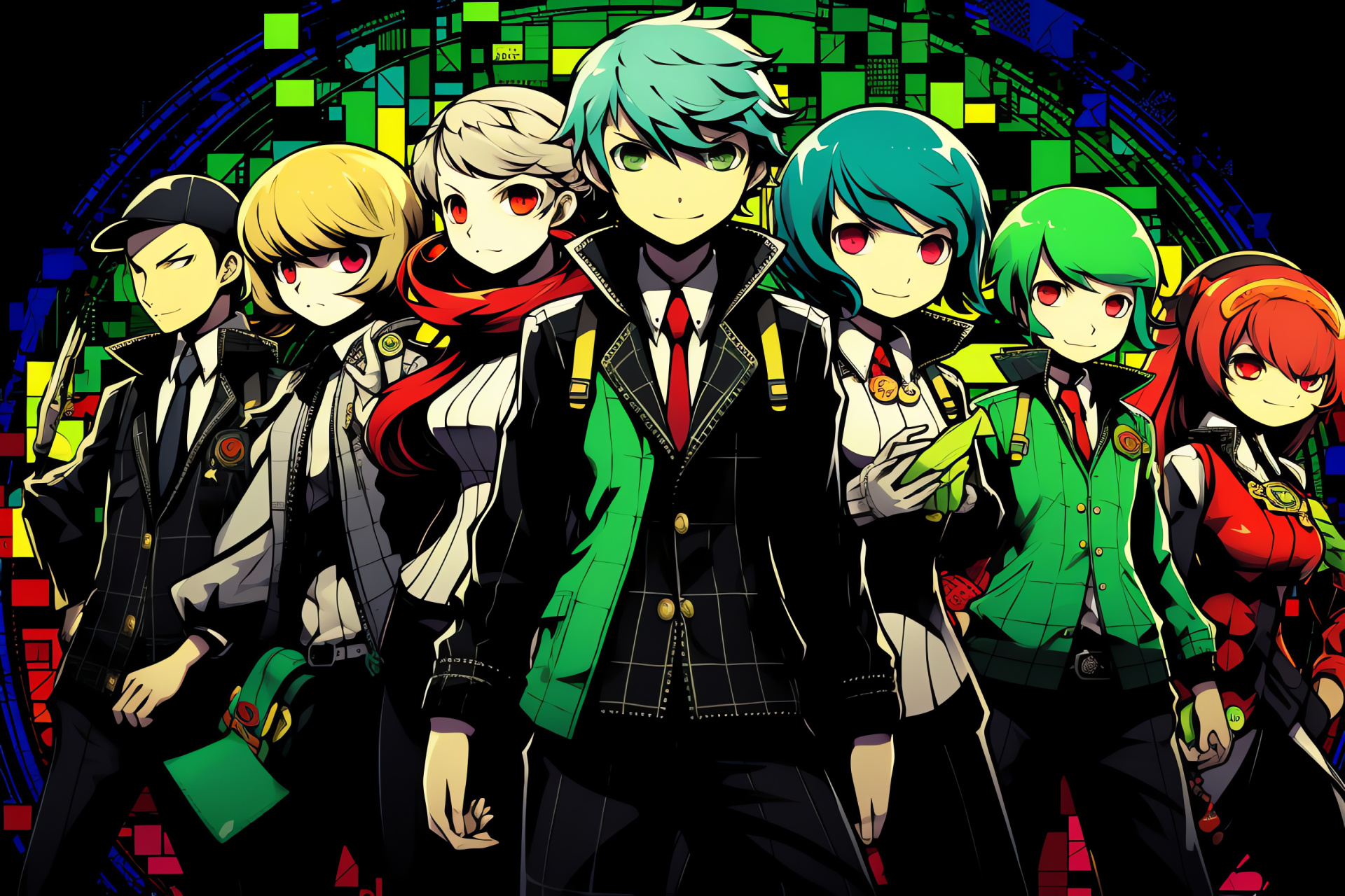 Persona Q experience, Leadership Mitsuru Kirijo, Akihiko Sanada fighter, Game protagonist journey, Tactical gameplay, HD Desktop Wallpaper
