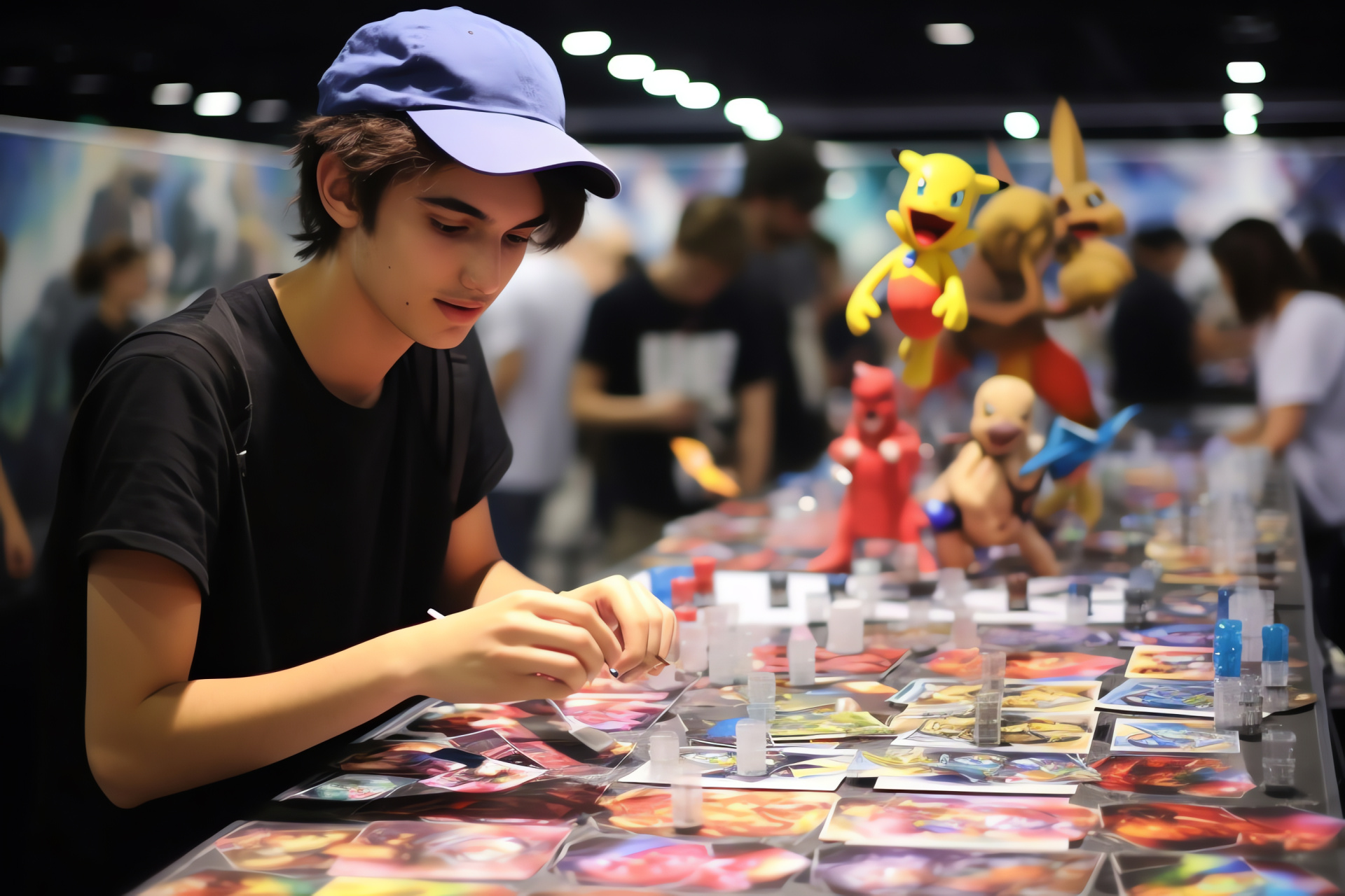 Trading Card Game display, Contest of elites, Global fame, Audience anticipation, Game finesse, HD Desktop Image