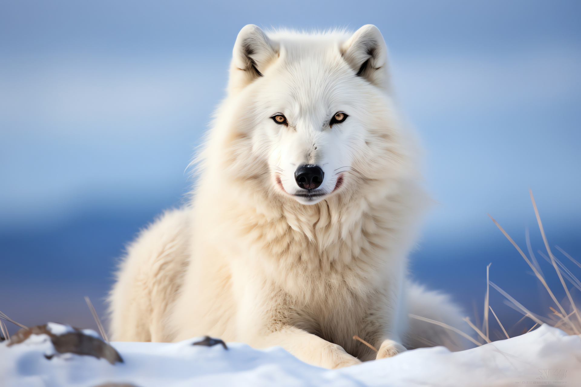 Arctic Wolf profile, Wild canid, Polar wildlife, Canis lupus arctos, Tundra ecosystem, HD Desktop Image