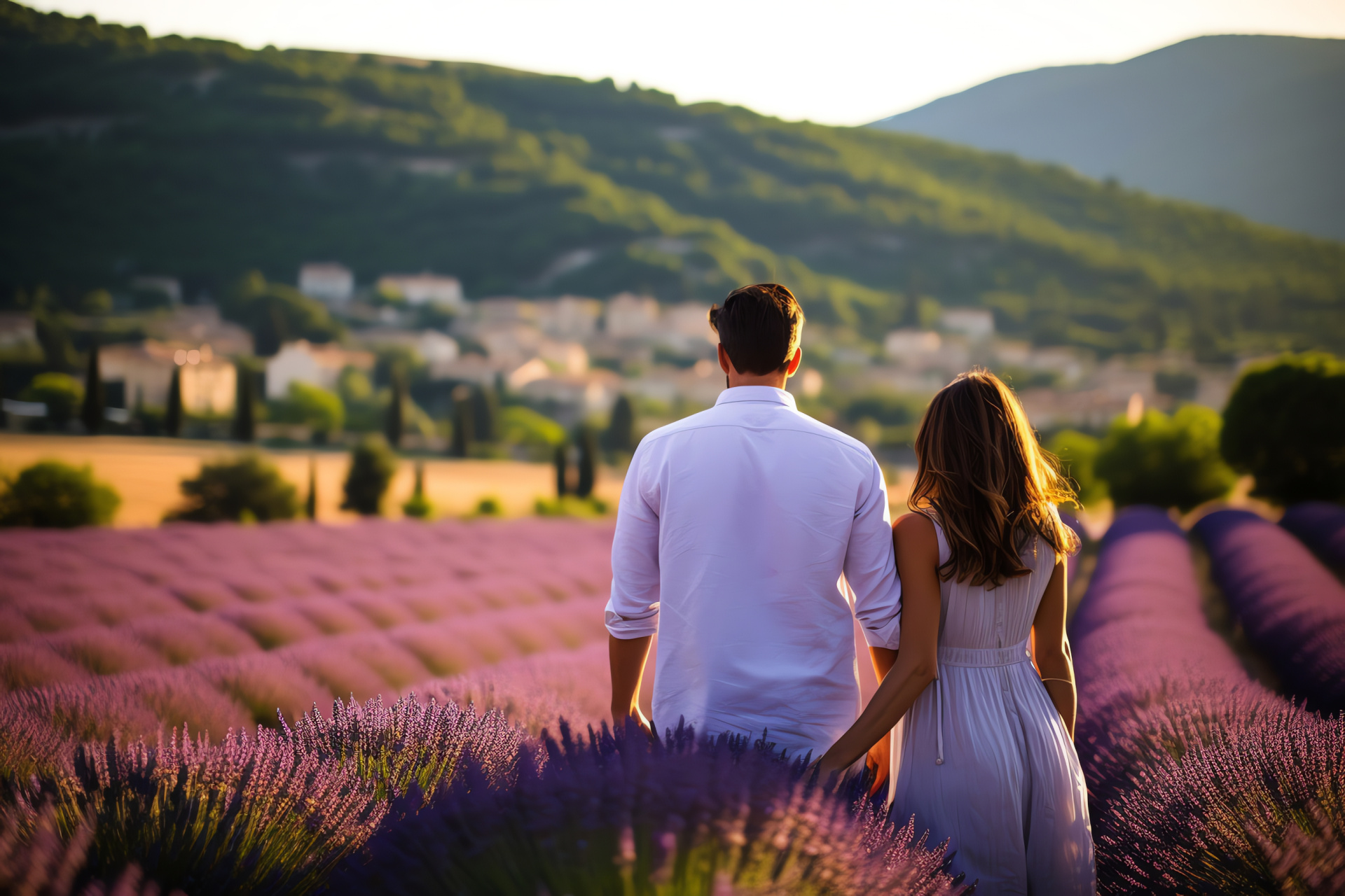 Provenal anniversary, Lavender field romance, Southern French charm, Quaint village setting, Couples' getaway, HD Desktop Image