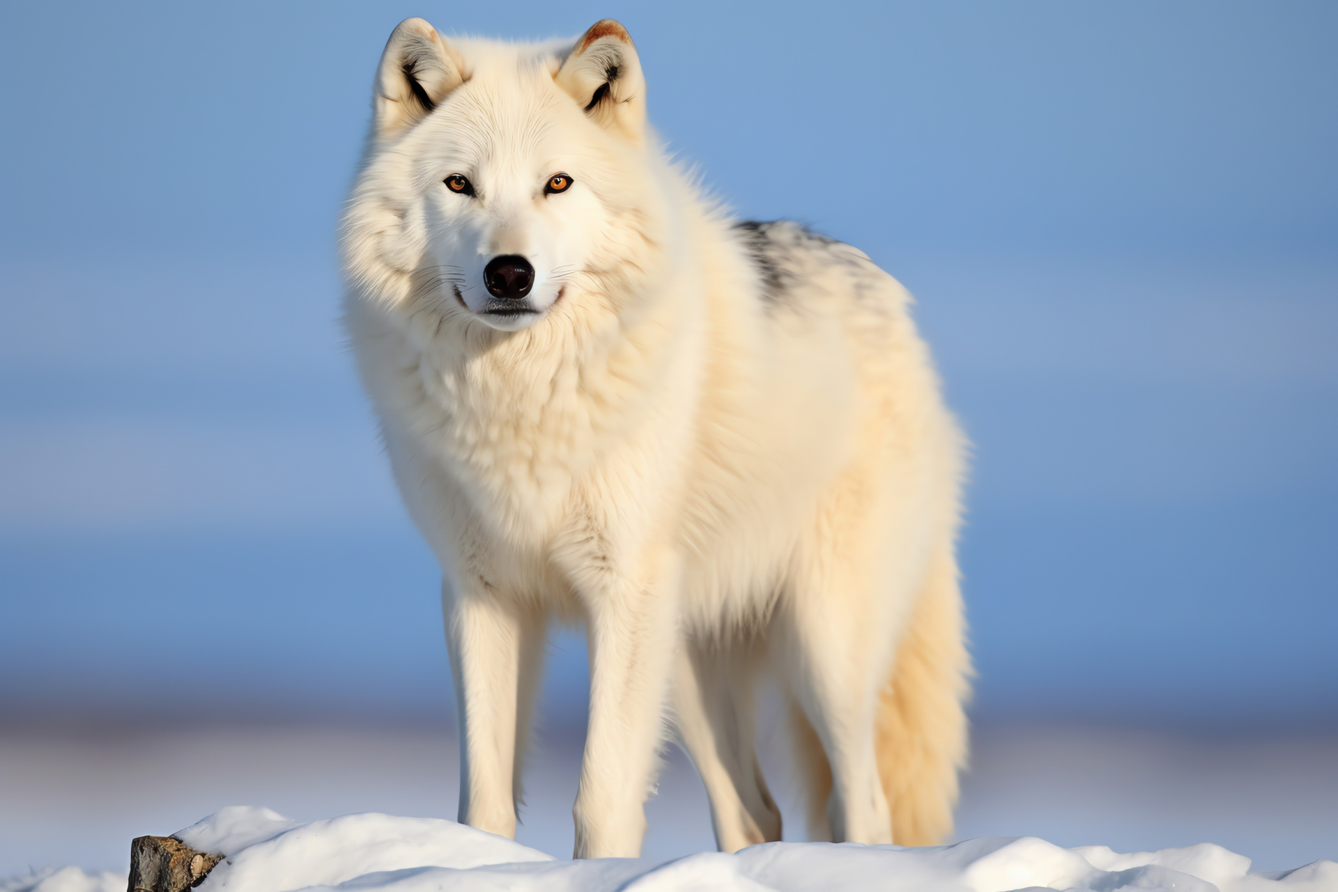 Arctic Wolf, Carnivore, tundra inhabitant, lupine features, silver highlights, HD Desktop Wallpaper