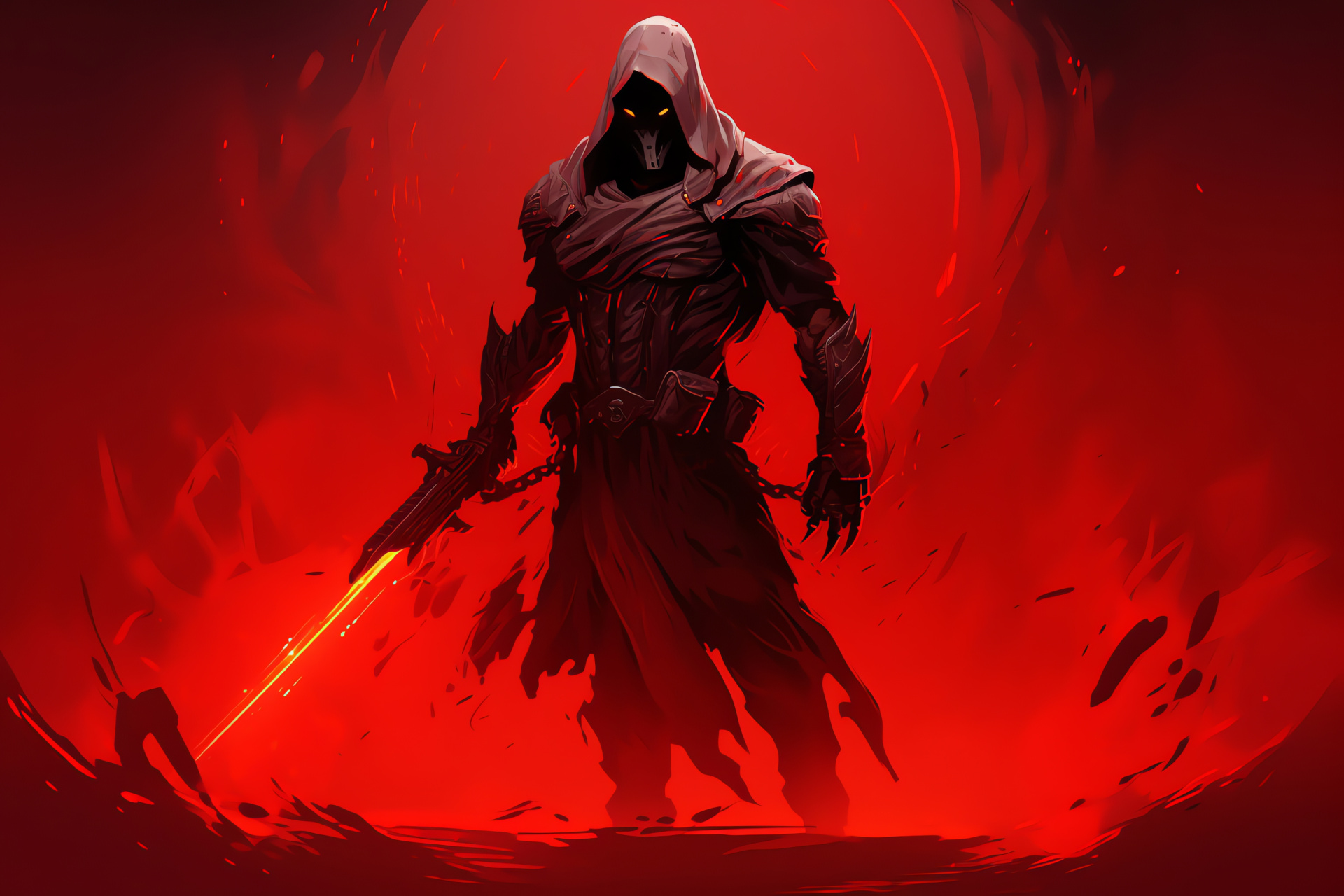 Overwatch game Reaper, Ghastly visage, Shadow Step move, Ominous presence, Face of terror, HD Desktop Image