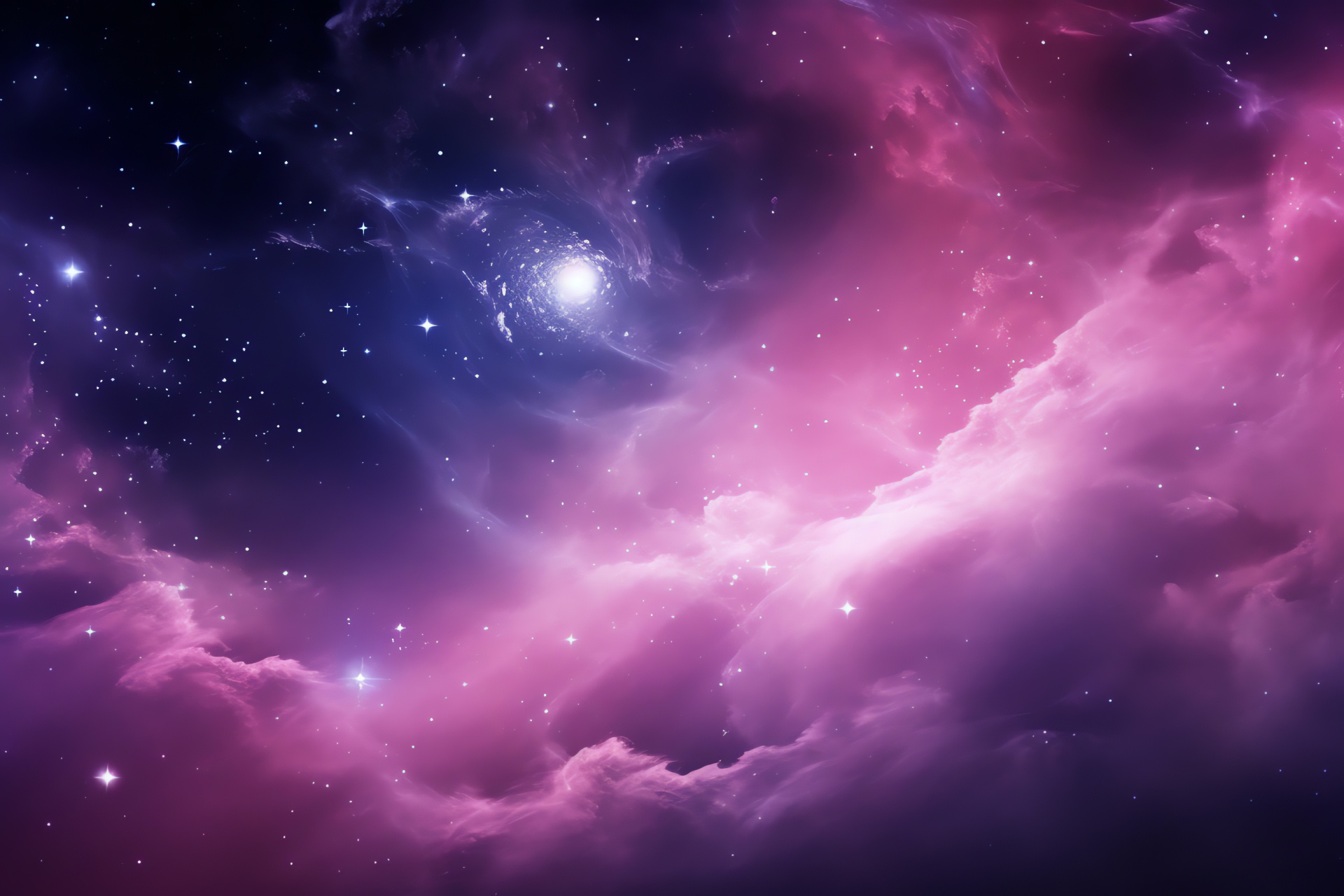 Stellar nursery, Pink nebula, Star formation region, Interstellar clouds, Galactic cluster, HD Desktop Image