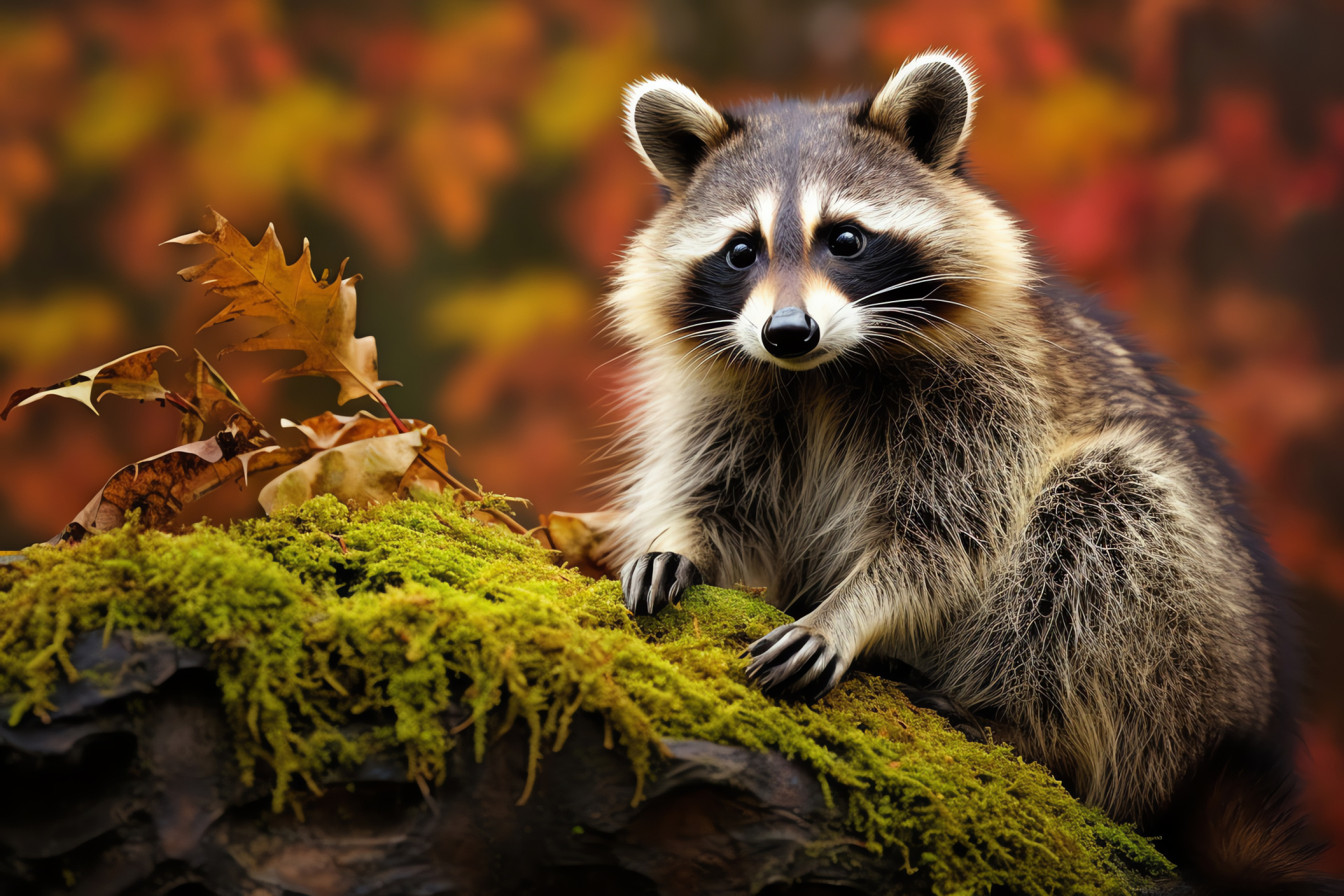 Raccoon, woodland creature, animal dexterity, trash foraging, habitat adaptation, HD Desktop Image