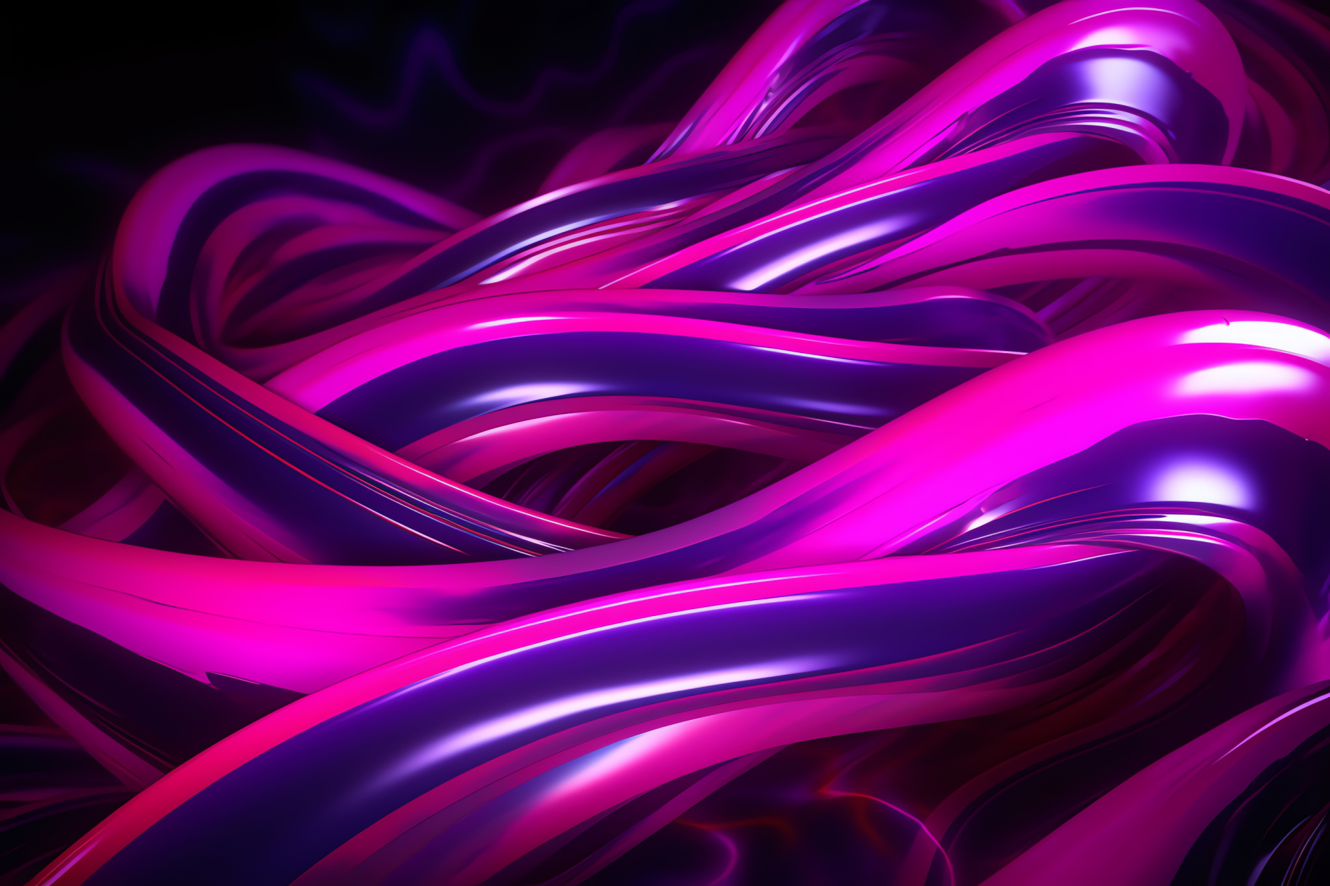 Serpentine glow, Vibrant pink reptile, Enigmatic snake movement, Hypnotic swirls background, Psychedelic color display, HD Desktop Wallpaper