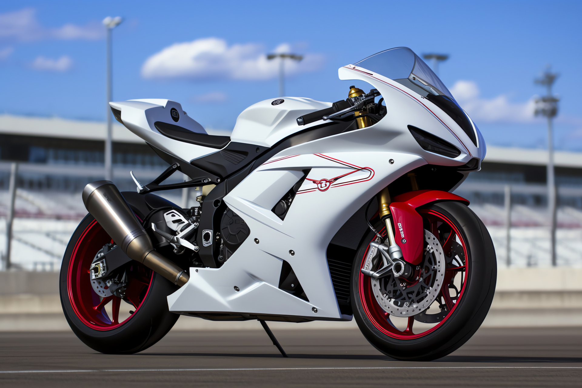 Triumph Daytona model, Speedway presence, Slim motorcycle design, Beautiful sound of exhaust, Speedway ambiance, HD Desktop Wallpaper