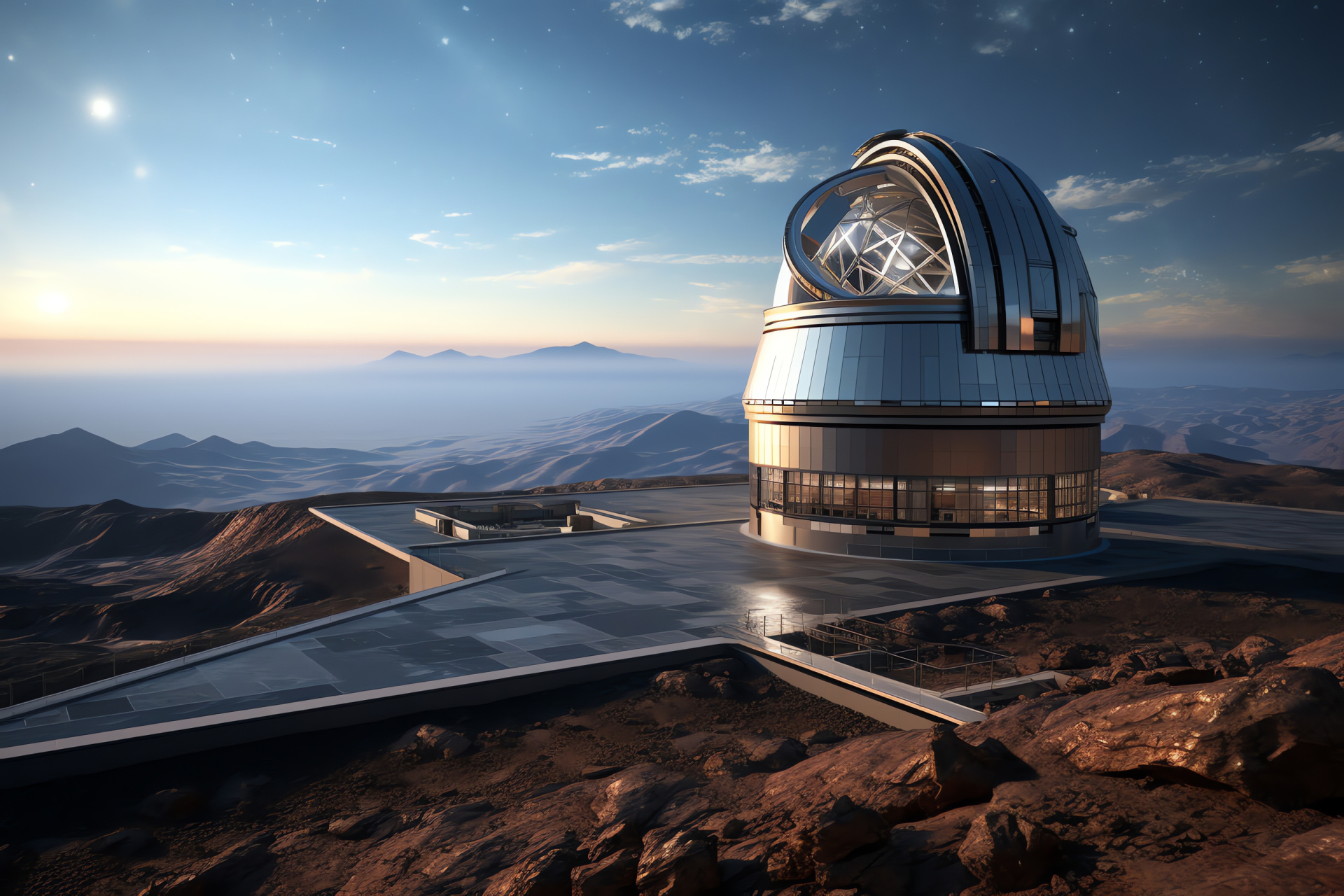 Tmt Observatory grandeur, Space observation innovation, Global scientific effort, Earth as seen from space, Astronomical achievement, HD Desktop Wallpaper