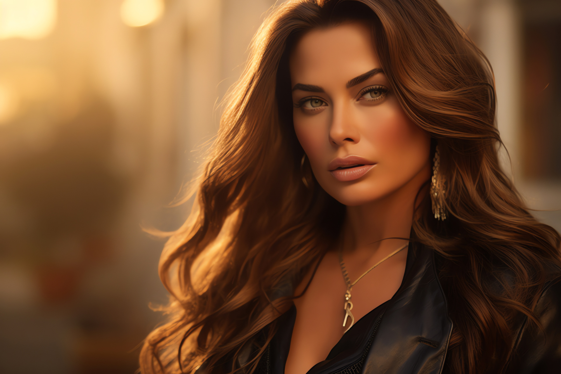 Sofia Vergara, TV character portrayal, Sharp-eyed look, Stylish wardrobe, Television star, HD Desktop Image