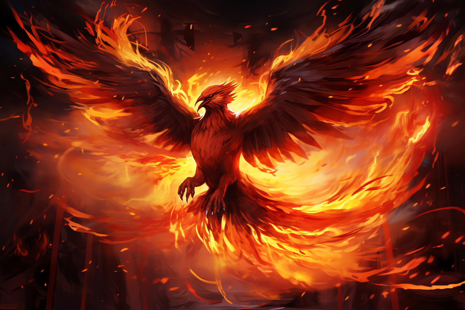 Moltres, Fire-type legend, Scorching auras, Noble mien, Inferno orb, HD Desktop Wallpaper