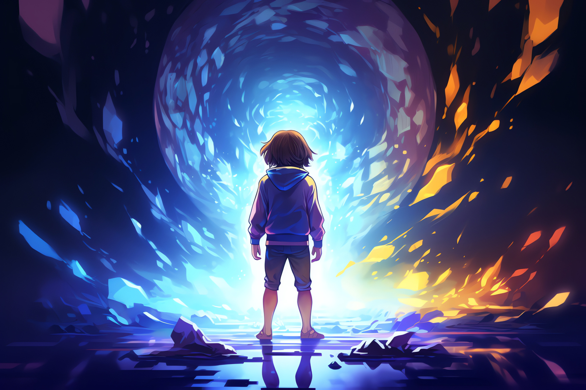 Undertale Frisk, Video game hero, Pixel art design, Main character, Adventure gaming, HD Desktop Image
