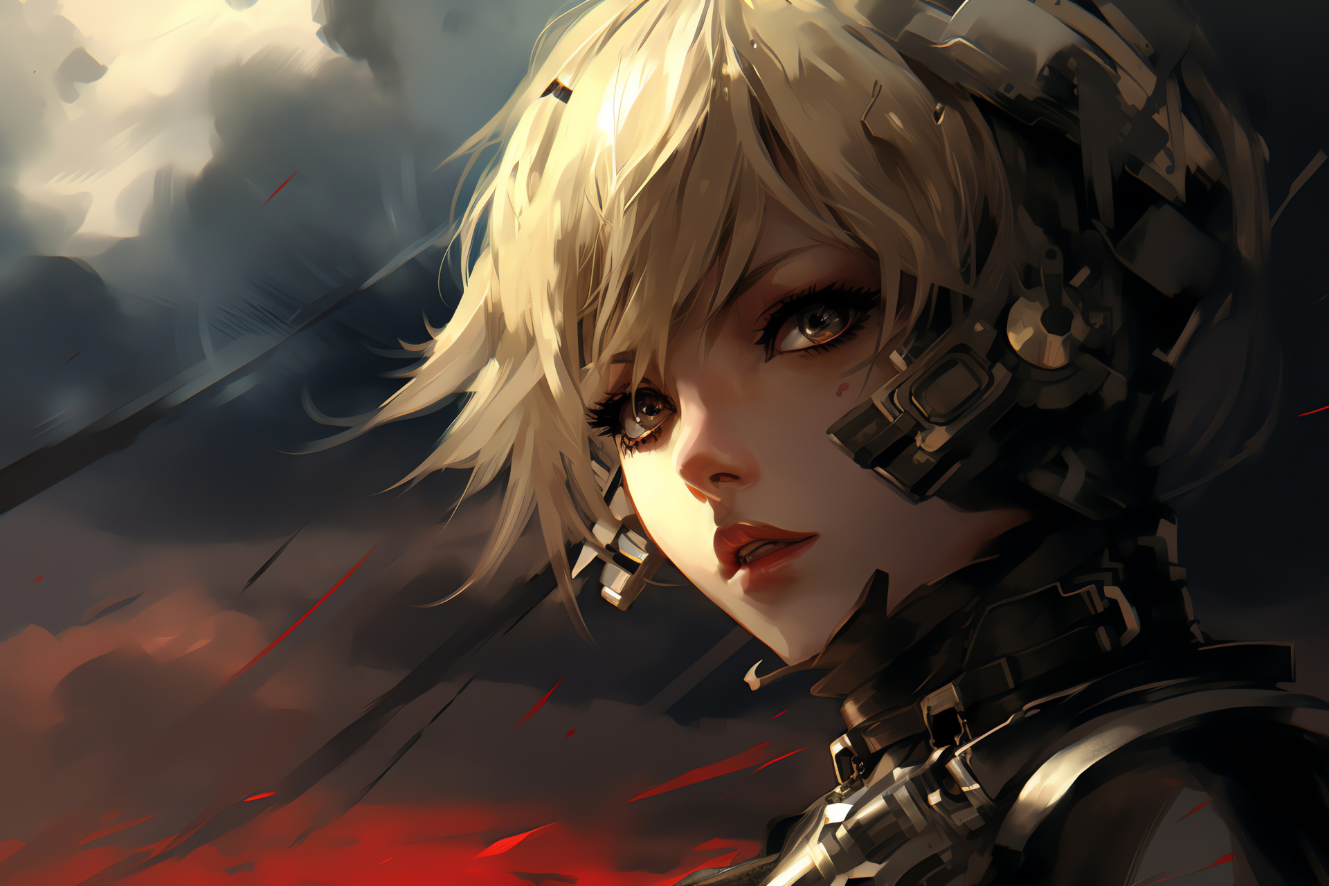 Persona 3 wasteland, Shadows clash, Cyclonic skies, Thunderstruck panorama, Apocalyptic horizon, HD Desktop Image