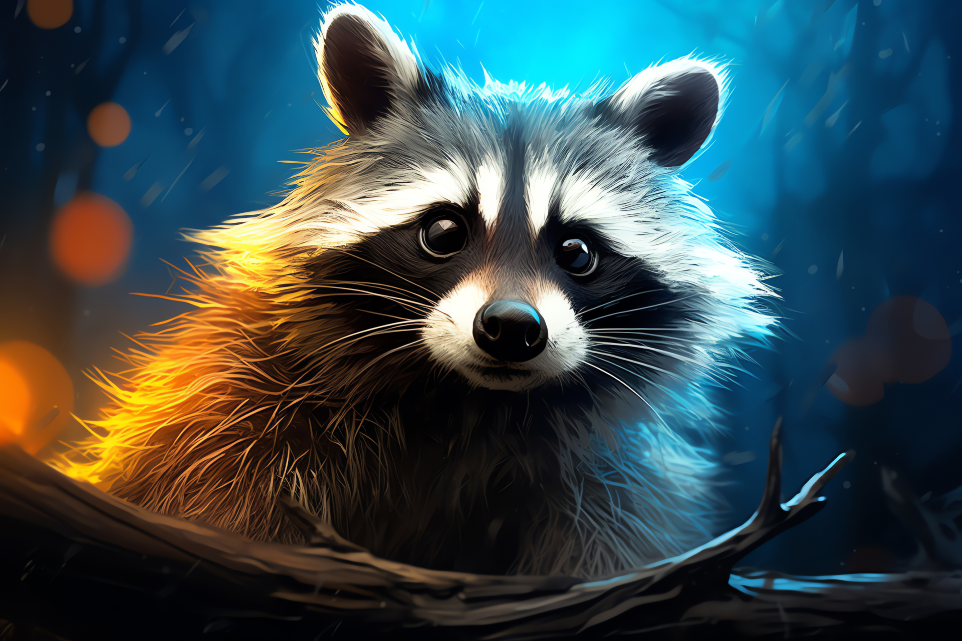 Raccoon, animal omnivore, suburban night life, raccoon eyes, mammalian species, HD Desktop Wallpaper