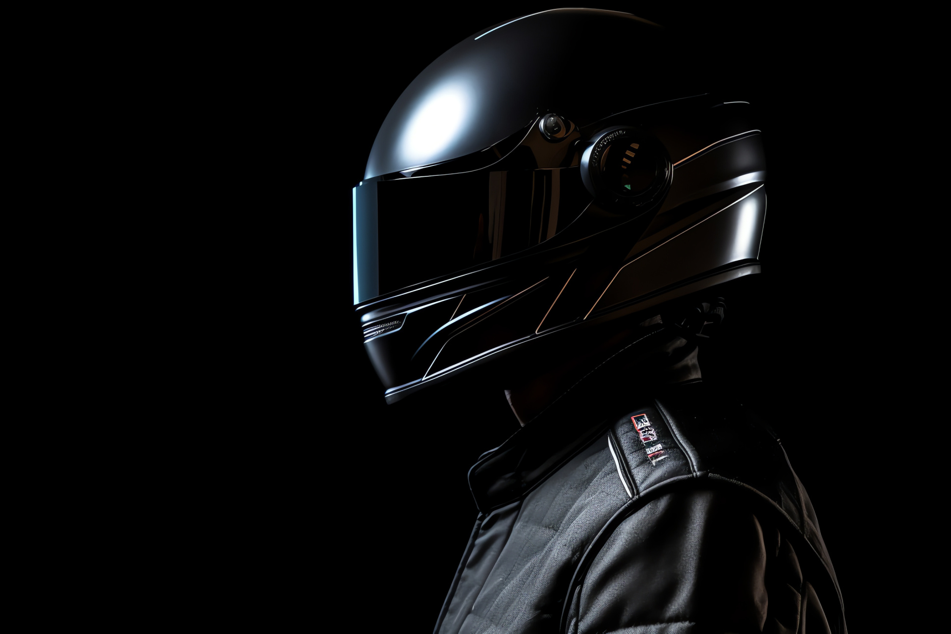 The Stig, racer's profile, opaque backdrop, enigmatic figure, motorsport icon, HD Desktop Wallpaper