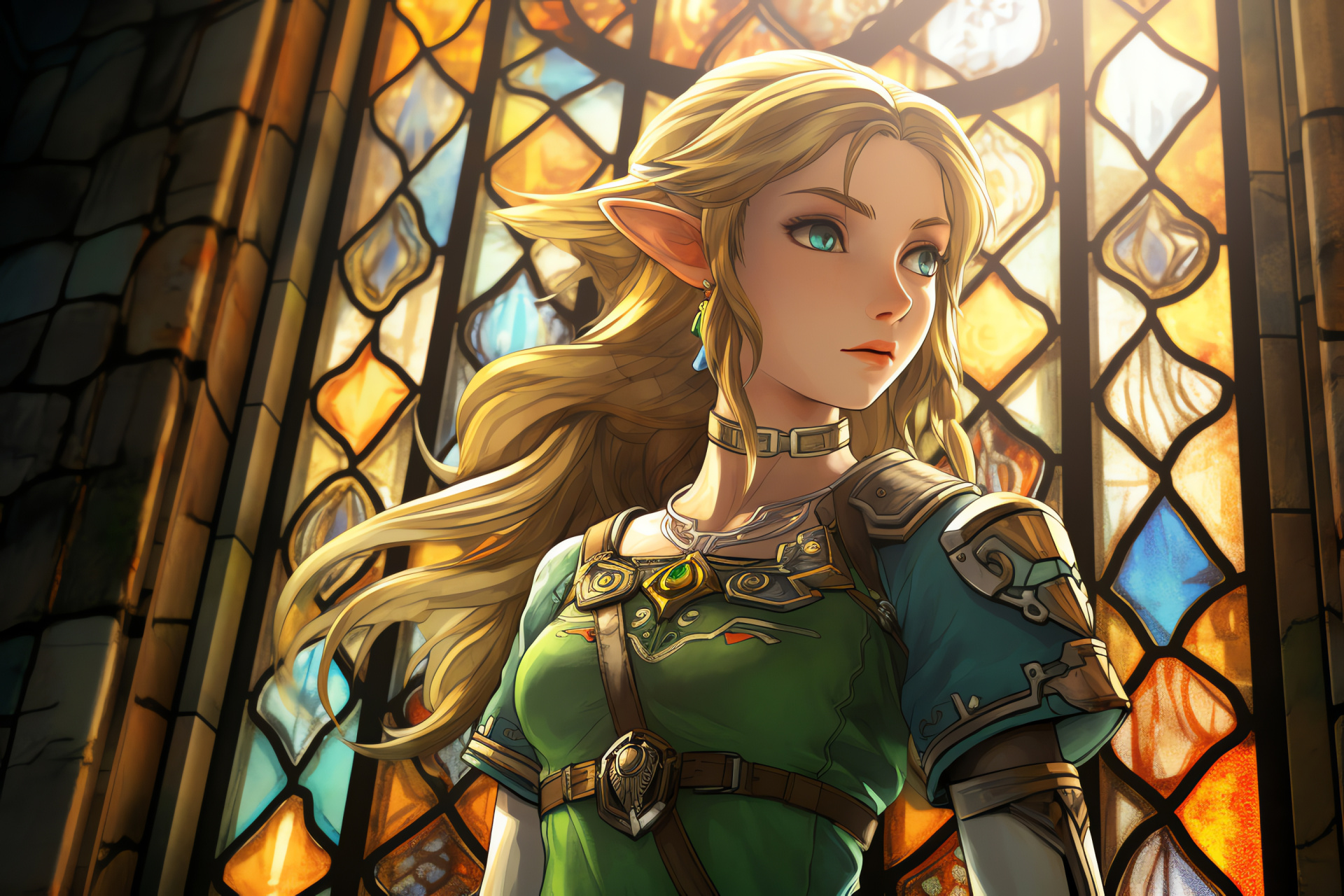 High fantasy, Gaming royalty, Sacred architecture, Legendary artifact, Video game narrative, HD Desktop Image