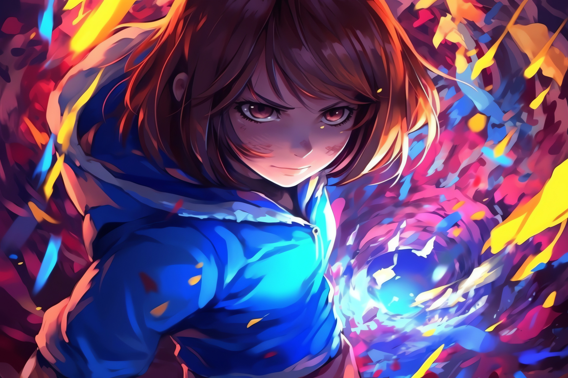 Undertale intensity, Frisk and Sans, Battle scene, Encounter engagement, Dynamic moment in game, HD Desktop Wallpaper