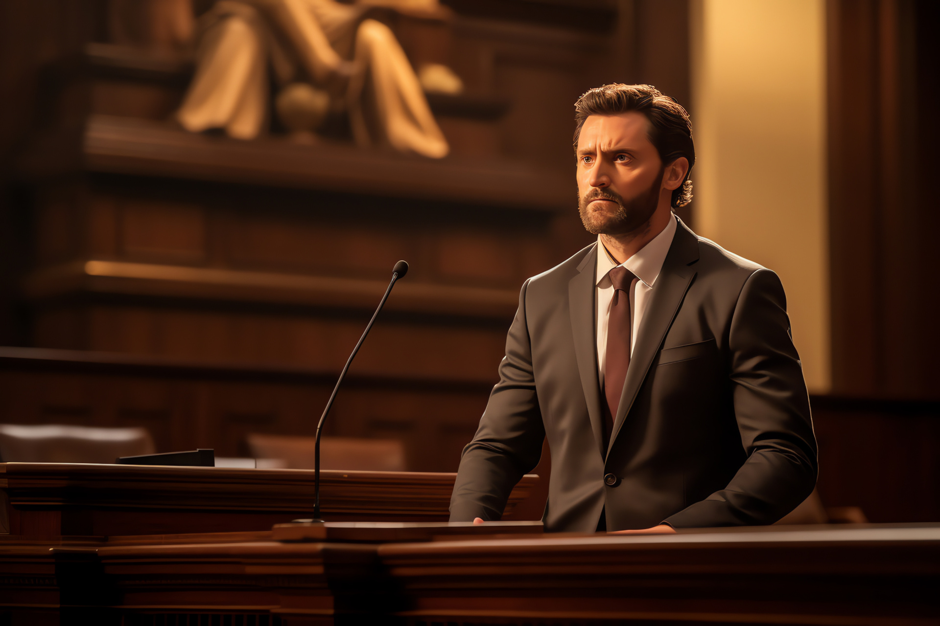 Actor Richard Armitage, Legal drama, Cinematic courtroom, Final verdict scene, Dramatic performance, HD Desktop Wallpaper