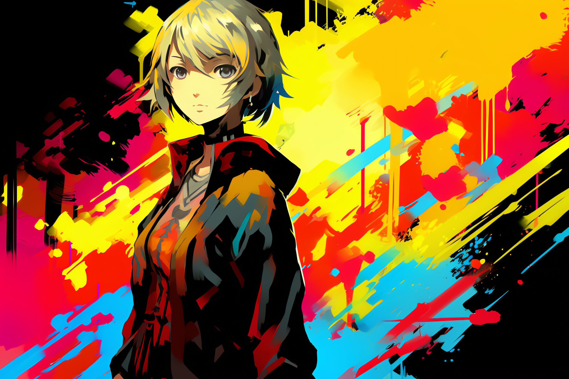Ken Amada, Persona 3 contributor, Green-eyed youth, Determined character stance, Kala-Nemi persona, HD Desktop Image