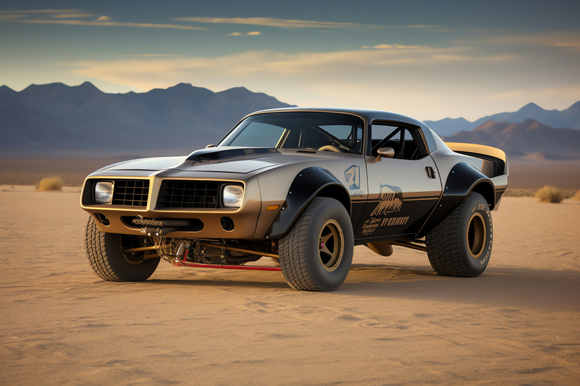 Pontiac Firebird Trans Am Desert Racer, Dune navigation, Rough terrain vehicle, Off-road preparation, Adventure-ready car, HD Desktop Image