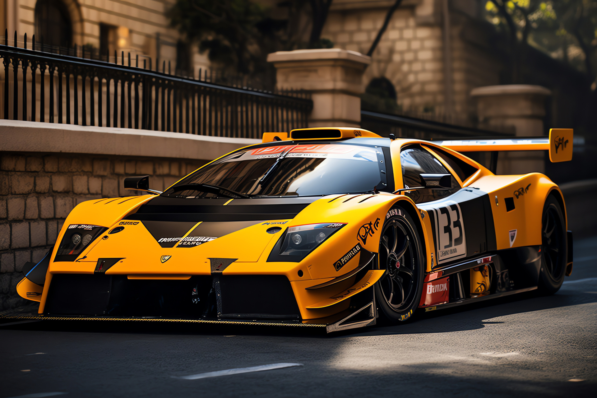 Murcielago GT at Monaco, Circuit-specific body kit, Aero advanced Lamborghini, Monaco motorsports event, Performance racing design, HD Desktop Image